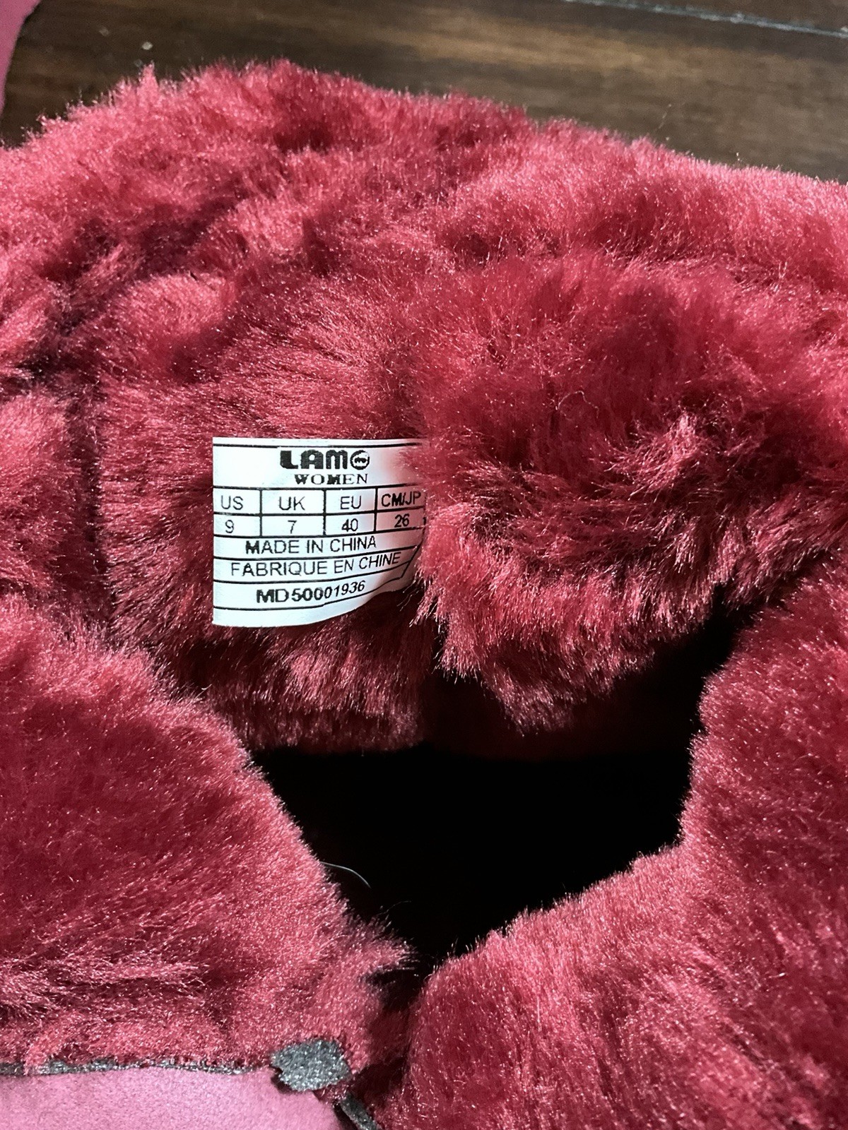 LAM Adele Suede Faux Short Shearling Boots Bright Red Women’s US 9 UK 7 EU 40