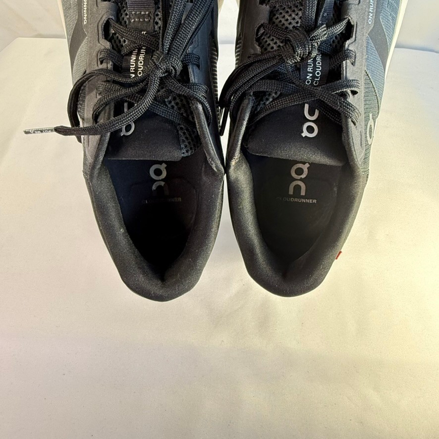 ON Women Cloudrunner 2 Size 10.5 Eclipse/Black CLEANED Running Shoes WITH BOX