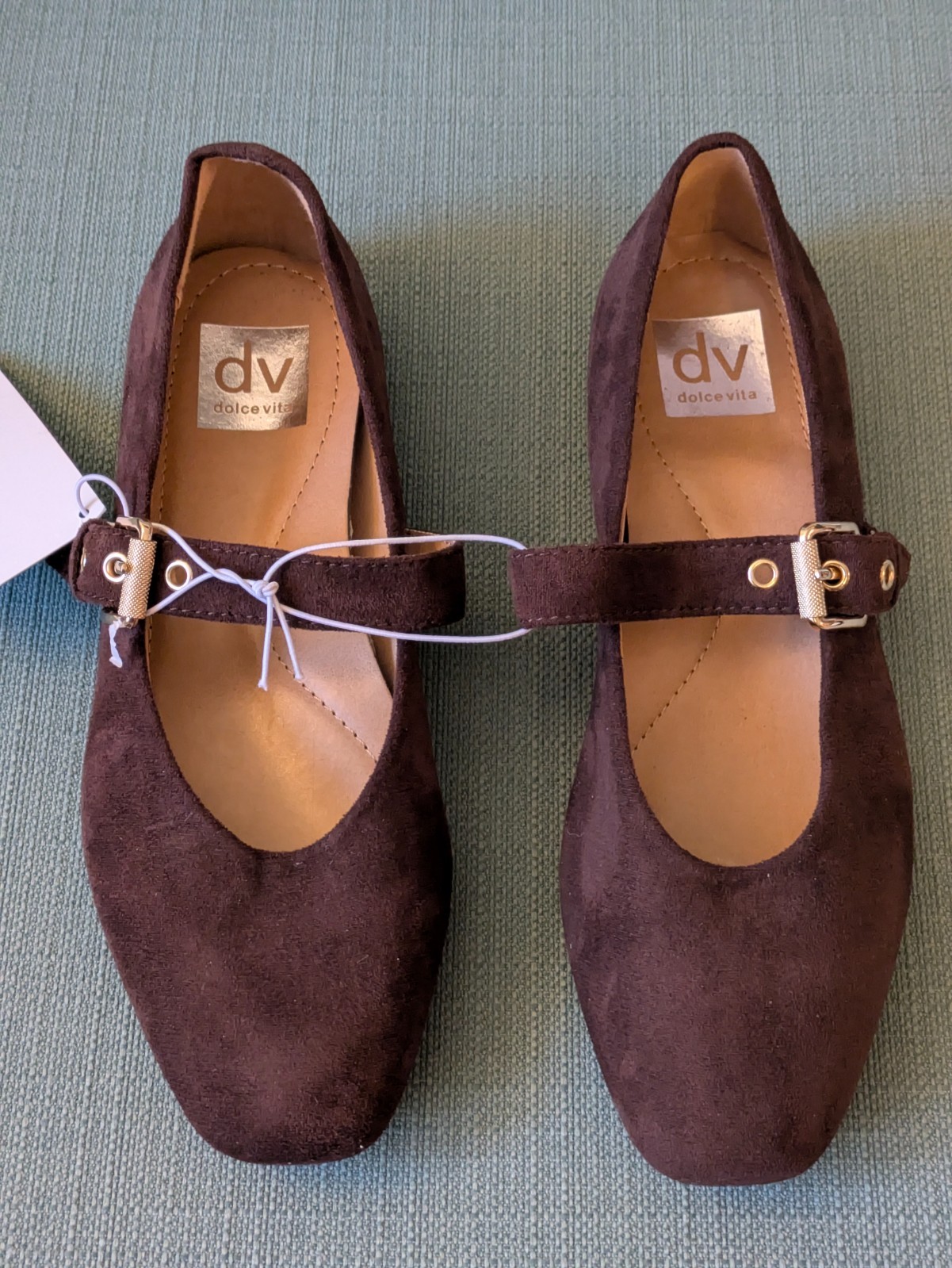 DV by DOLCE VITA Women’s Mauryce Suede Buckle Flat Shoes ~ Brown ~ Choose Size