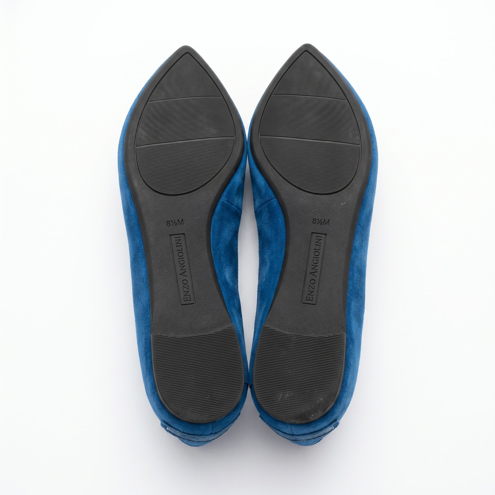 NWT Genuine Leather Enzo Angiolini Eashiana Blue Suede Ballet Flats Size 8.5
