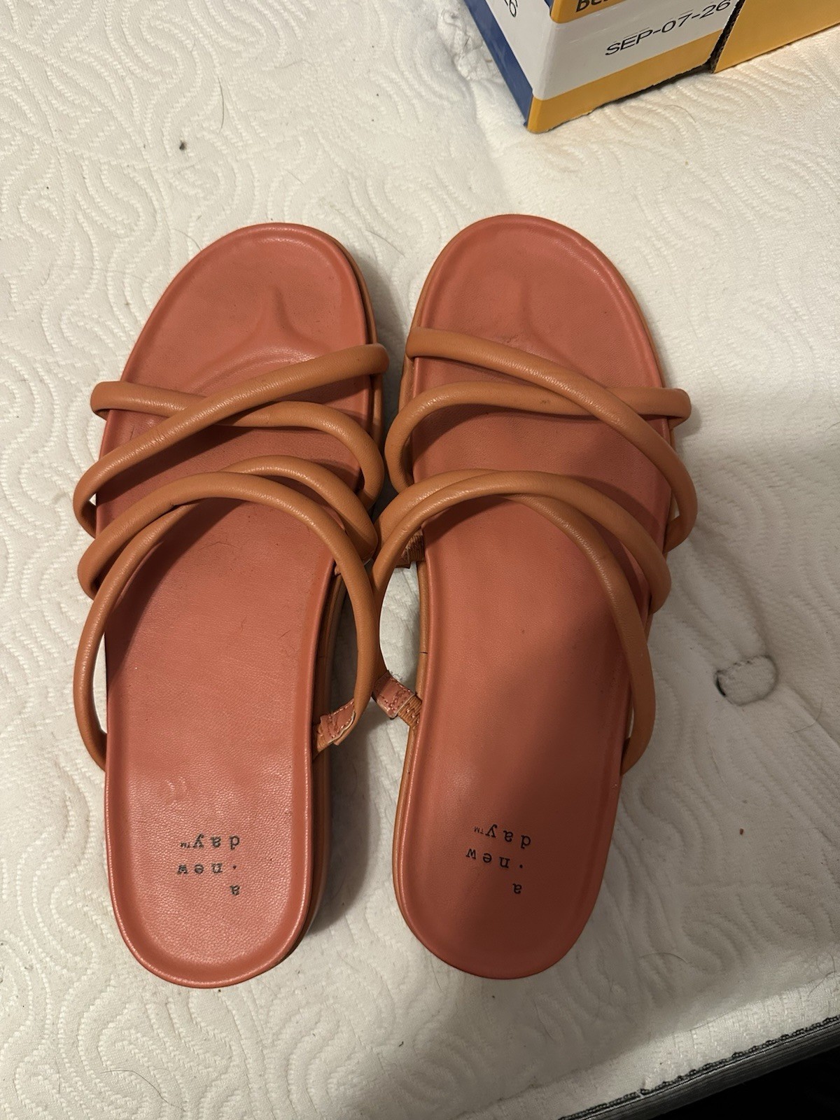 NWOT A New Day Target Dory Strappy Platform Sandal in Apricot Orange Size 7.5