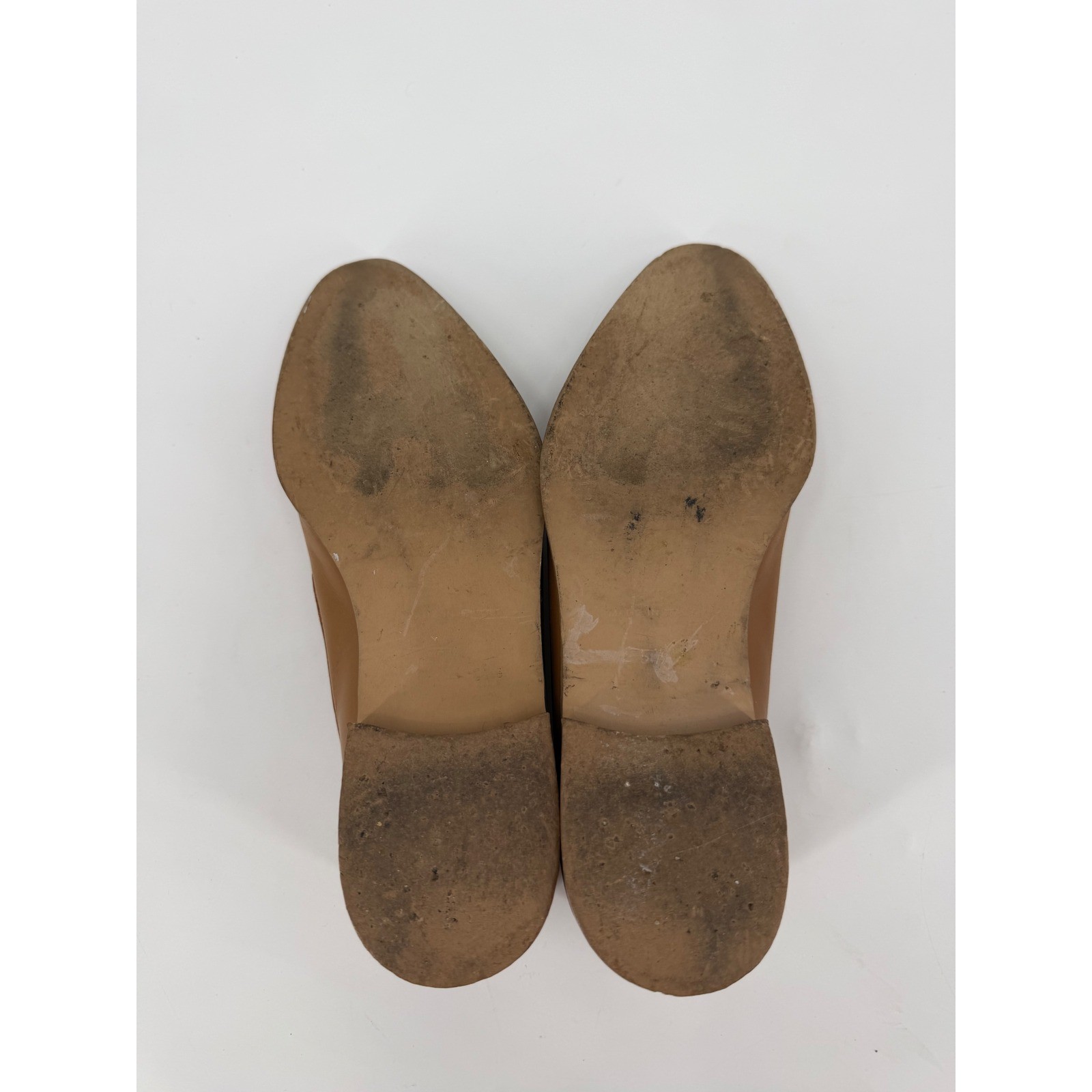 Everlane Modern Loafer Tan Cognac Leather Made in Italy Almond Toe Flat Shoe 5.5
