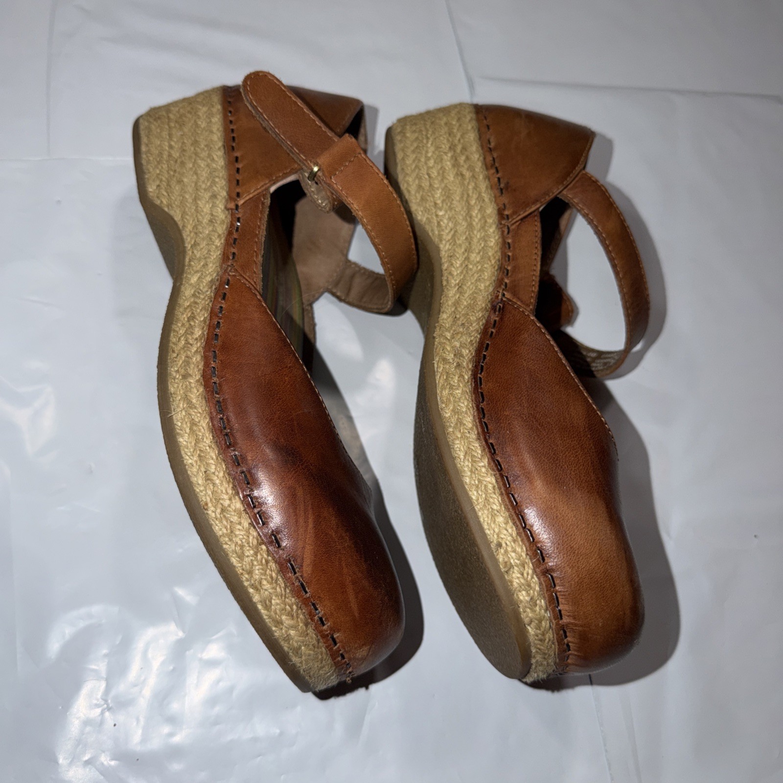Dansko Maryjane Ankle Strap BROWN Full Grain Leather Clogs, EU 40, USA 9.5-10