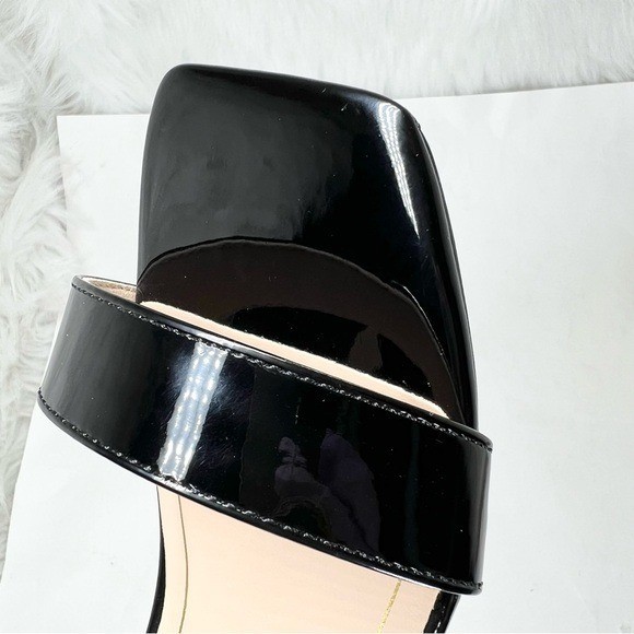 Journee Collection Women’s Tivona Block Heel Dress Sandals Black Patent Size 7M