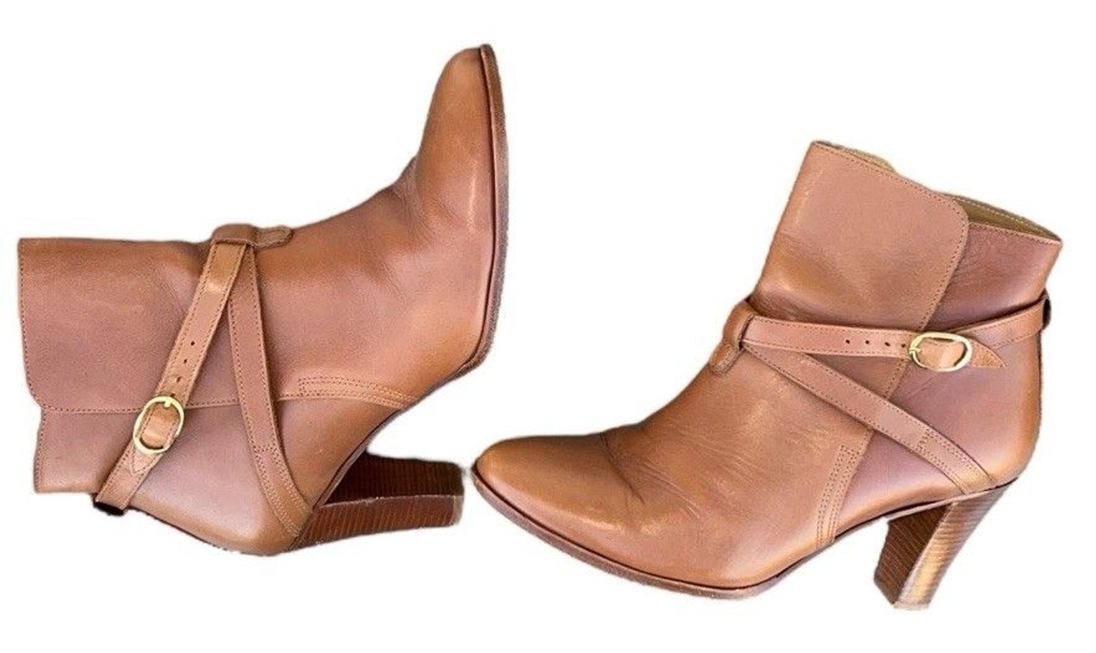 Sézane Montana High Boots – Camel Color Smooth 100% Bovine leather Upper Size 39