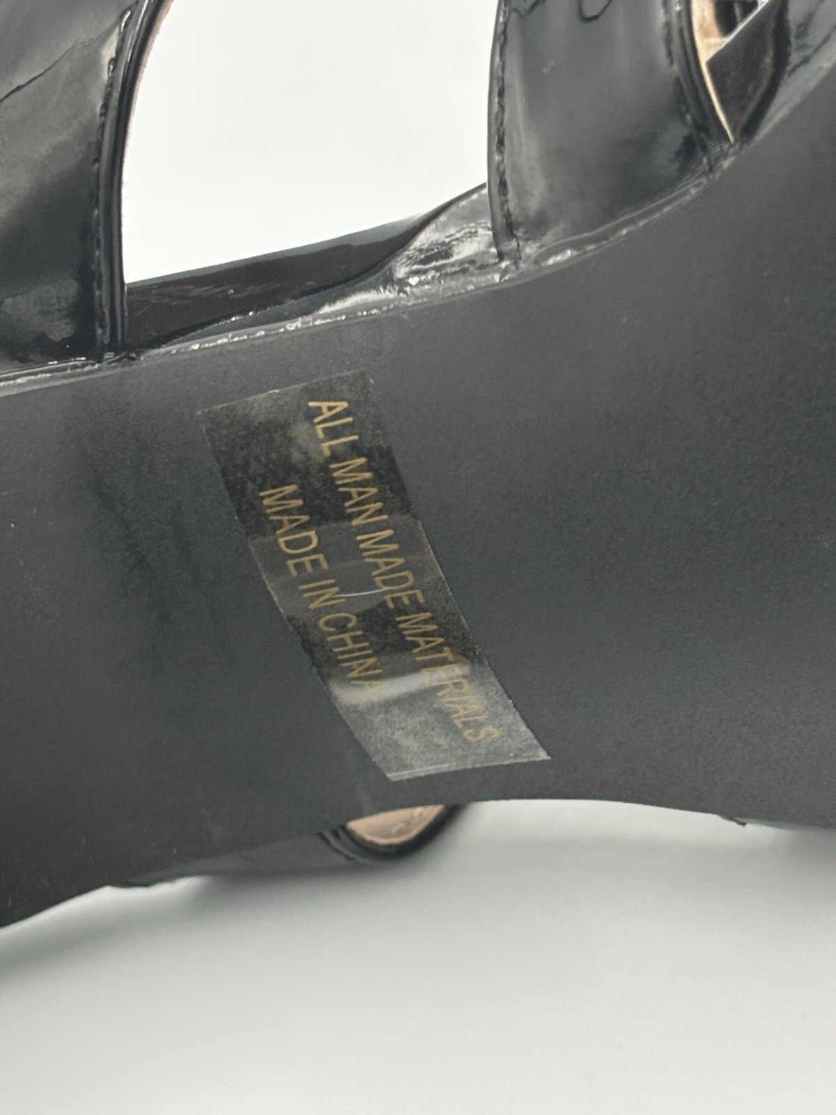 DV by Dolce Vita Black Patent Multi-Strap Mule Heels size 7