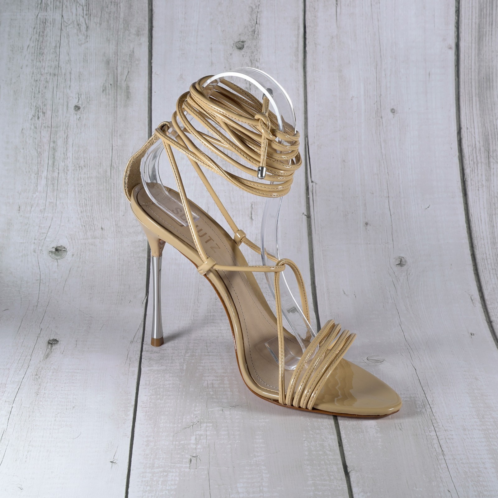 SCHUTZ Adeline Light Nude High Sandals 8.5 M