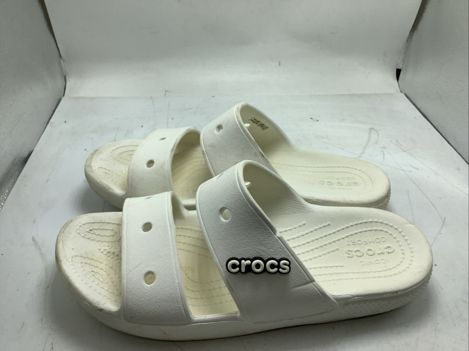 Iconic Crocs Comfort Sandals Slides Two Strap Slip-On US Womens 11 Mens 9