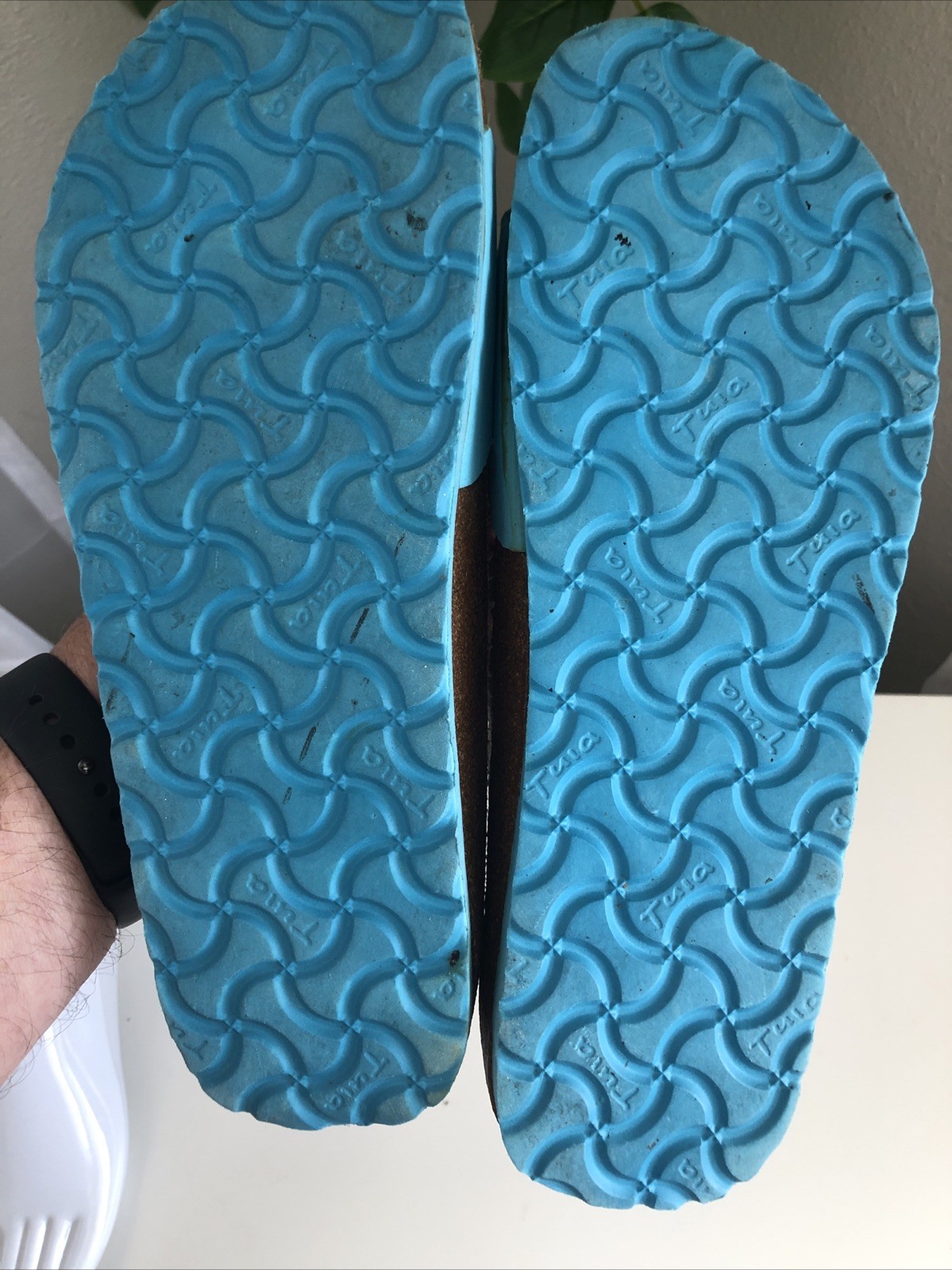 Birkenstock Tula Madrid Slide Sandals Buckle Turquoise Blue Women’s 7.5 38.5 AL