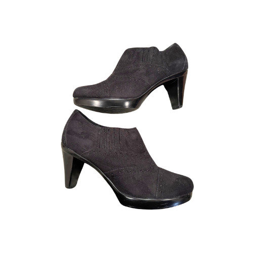 Bella Vita Suede Ankle Booties Black Goth Avant Garde Punk Women’s 8.5M