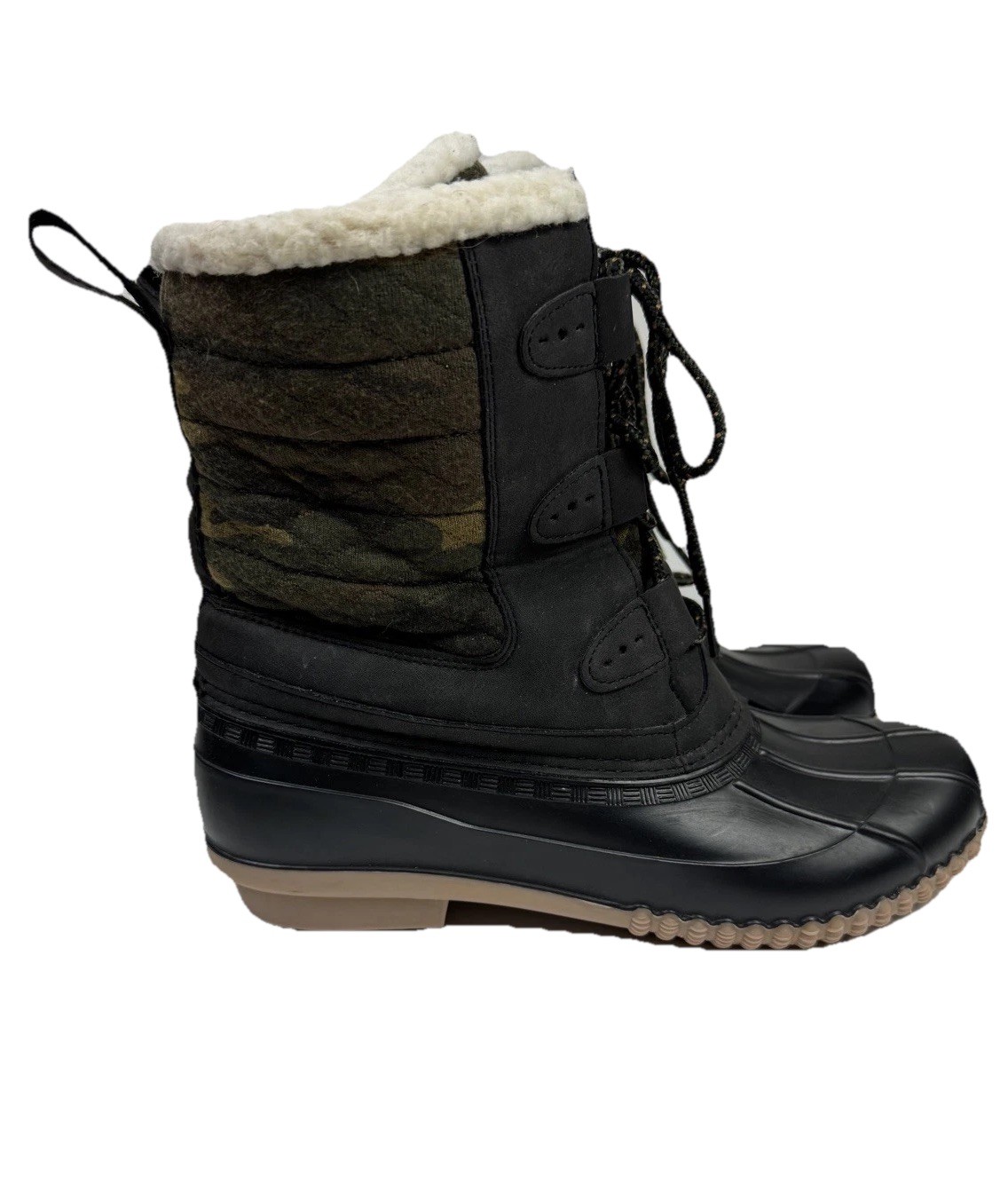 Magellan Outdoors Women’s Camouflage Duck Winter Boots Size 8 Sherpa Lined