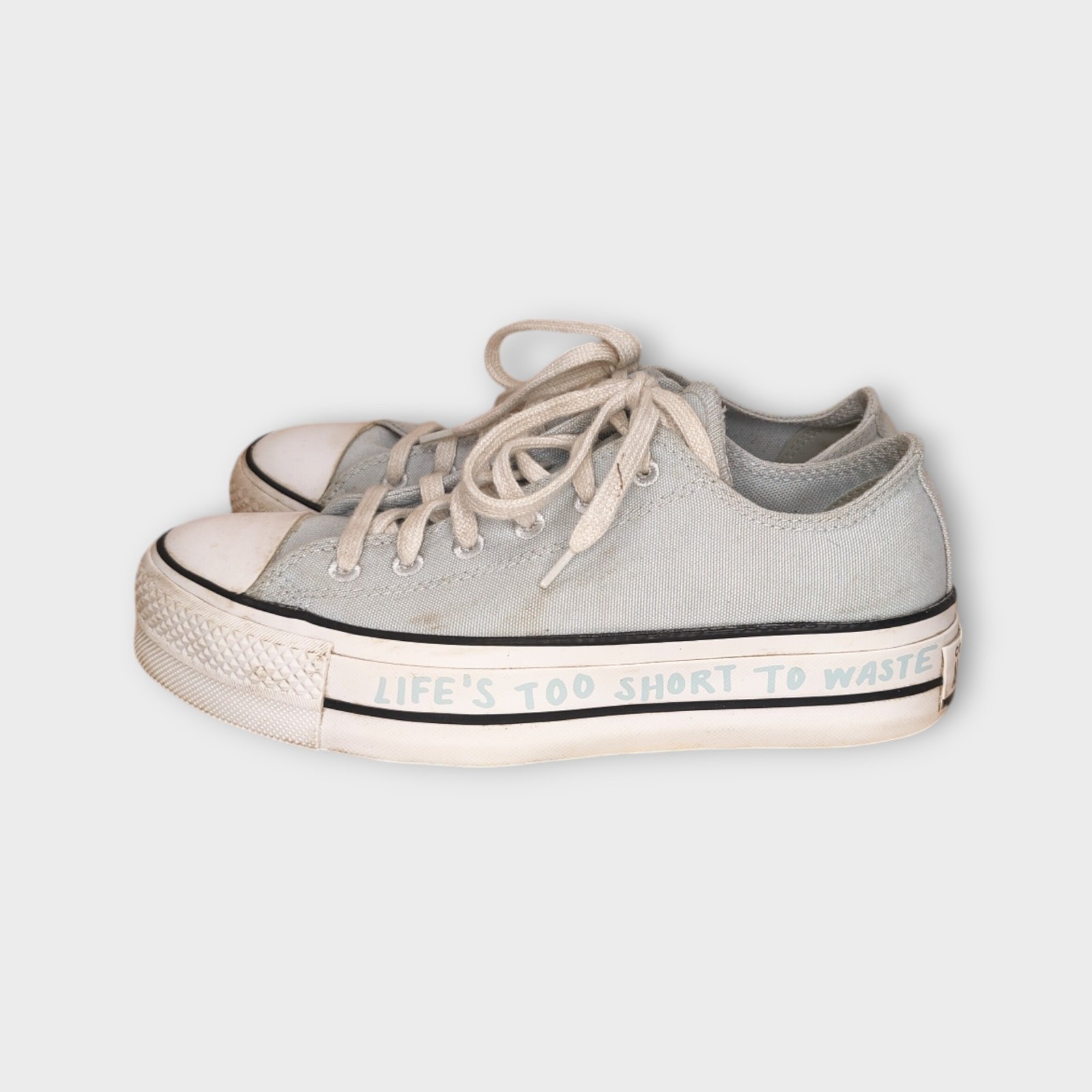 Women Converse All Stars RENEW 100% Recycled Polyester Canvas Blue White Size 8