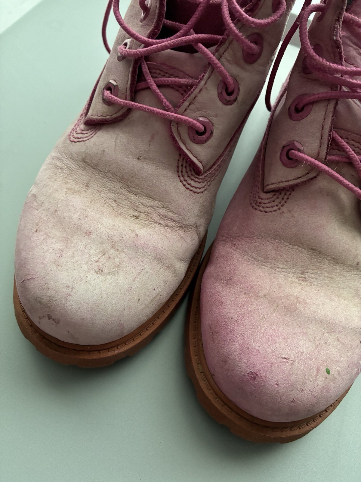 Fair Condition Pink Women’s Timberland Boot Company Work Boots Size 8