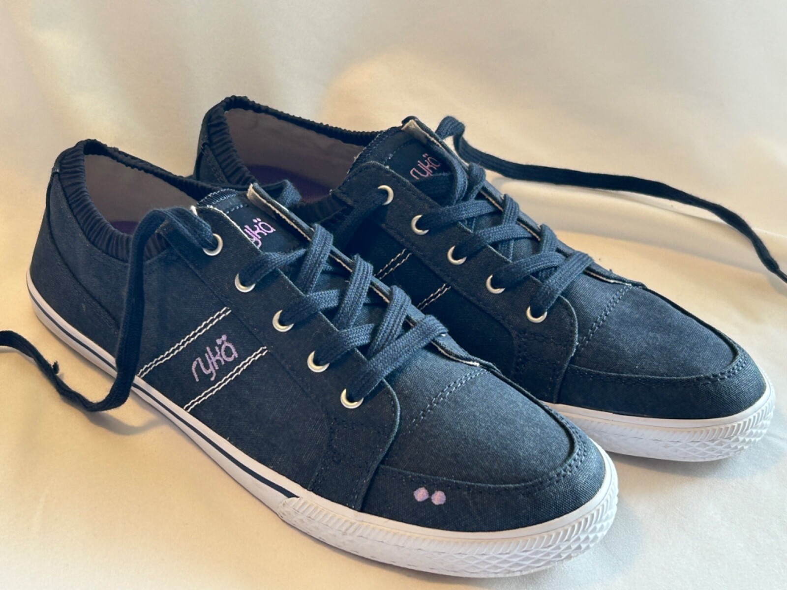 Women’s Ryka Emory Navy Blue Sneakers Lavender Accents US Sz 11 Euro 41 New!