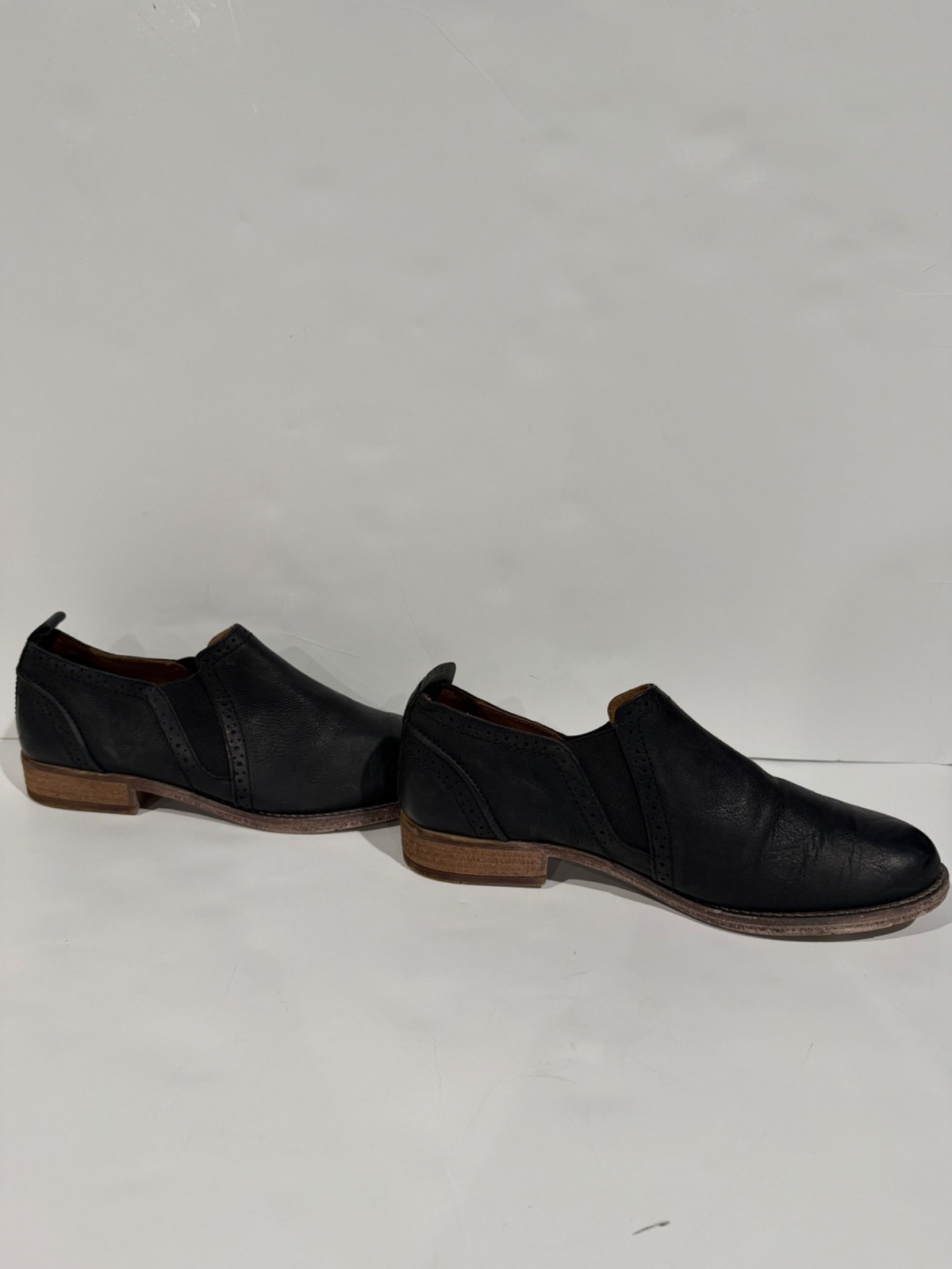 Josef Seibel Womens Sienna Black Leather Slip On Brogue US 11 EU 42