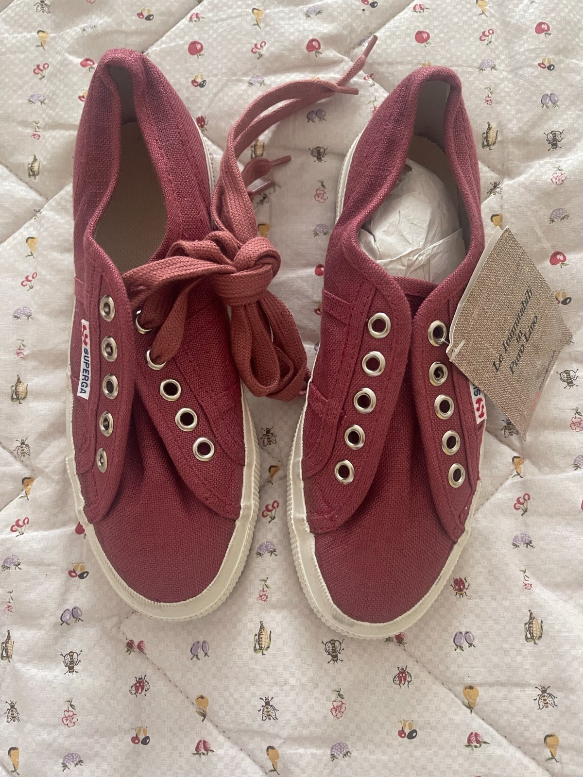 Superga Linen Classic Sneakers Trainers Size IT 36