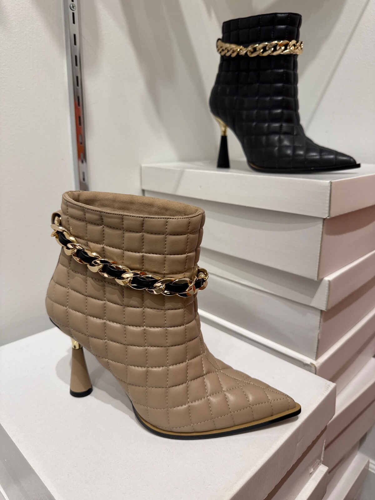 shoes women half boot available in beige and black Size 36,37,38 / 6,7,8