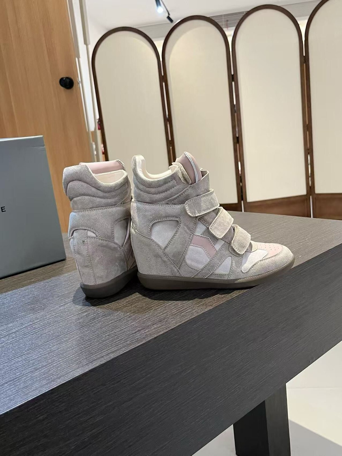 Isabel Marant Inspired High Quality Wedge Sneakers-pinke