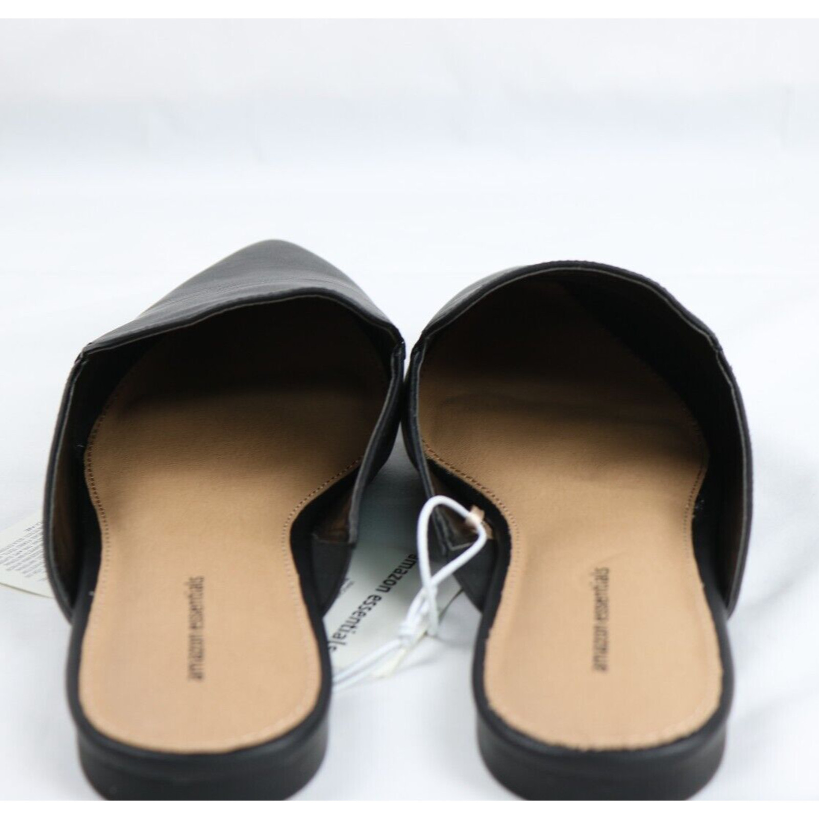 Women’s Size 9 Molly Pointy Toe Mule Flat Slides Sandals w/ Mini Heel, Black