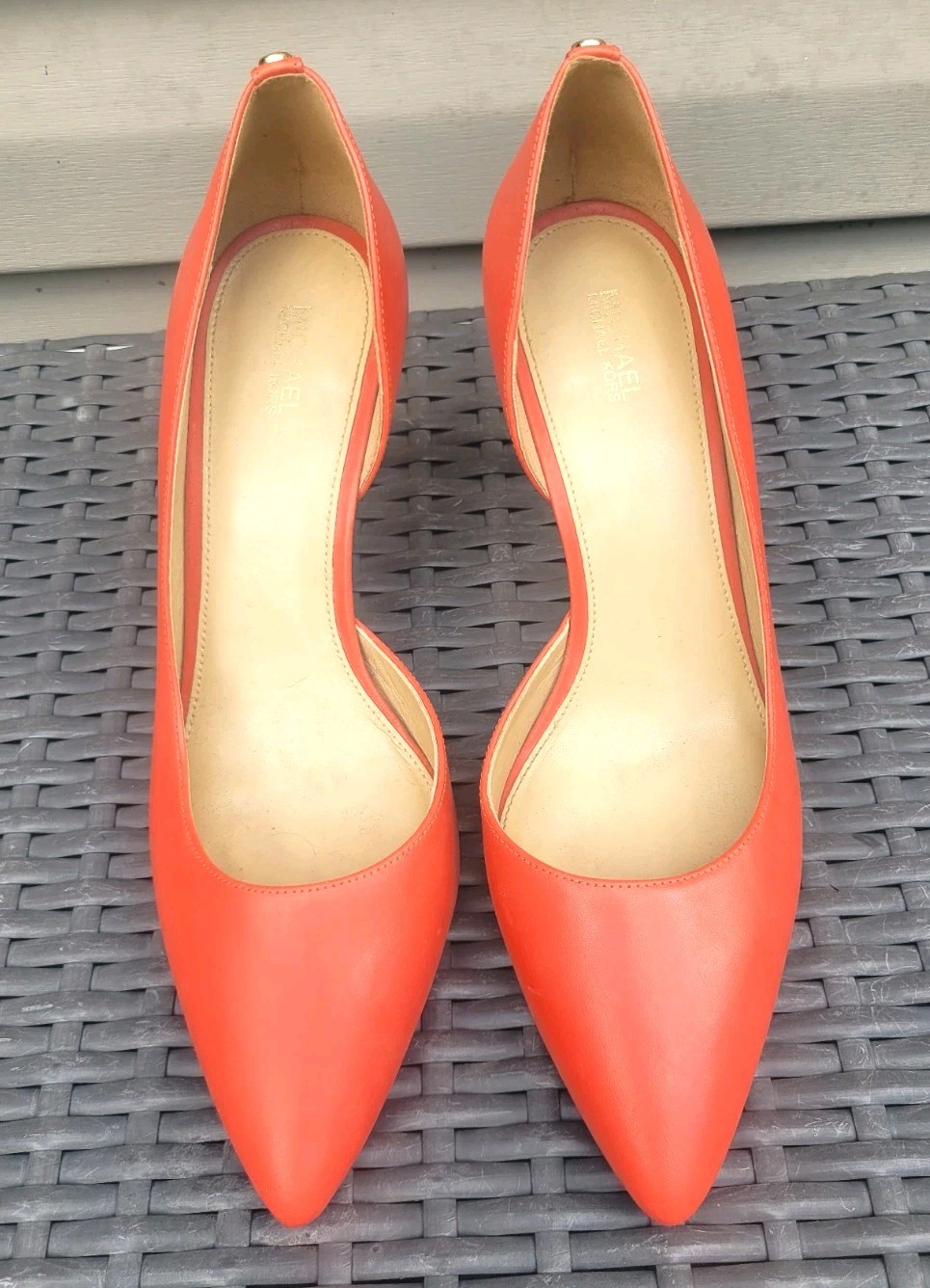 MICHAEL KORS $138 Corral Pointed Leather 3.5 in Heel’s Sz 9.5