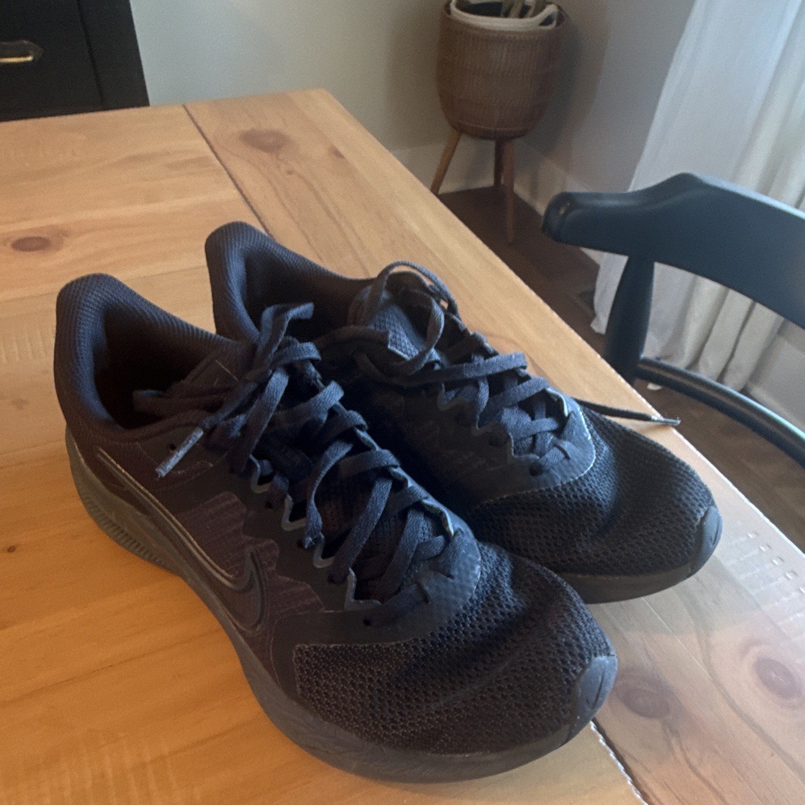 Nike Downshifter 11 Low Top Mesh Sneakers Black/Dark Smoke Grey CW3413-003