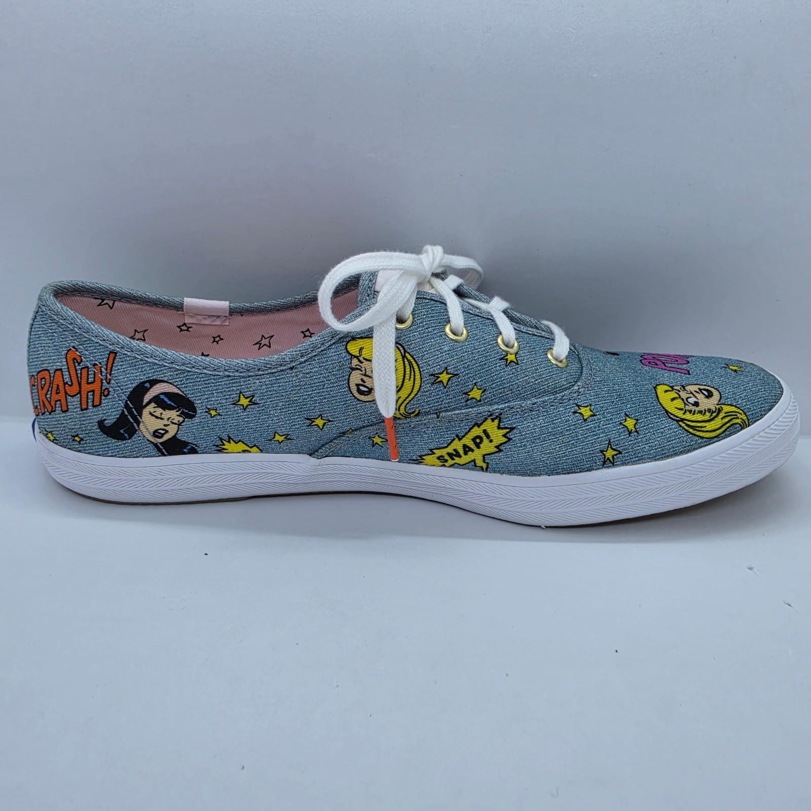 Keds Betty and Veronica Archie Comics Denim Sneakers Blue Pop Art WF60293 9.5