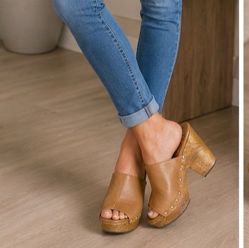 Kork Ease Original Deanna Grain Leather Sandal 6 Clog Chunky Heel #K17402