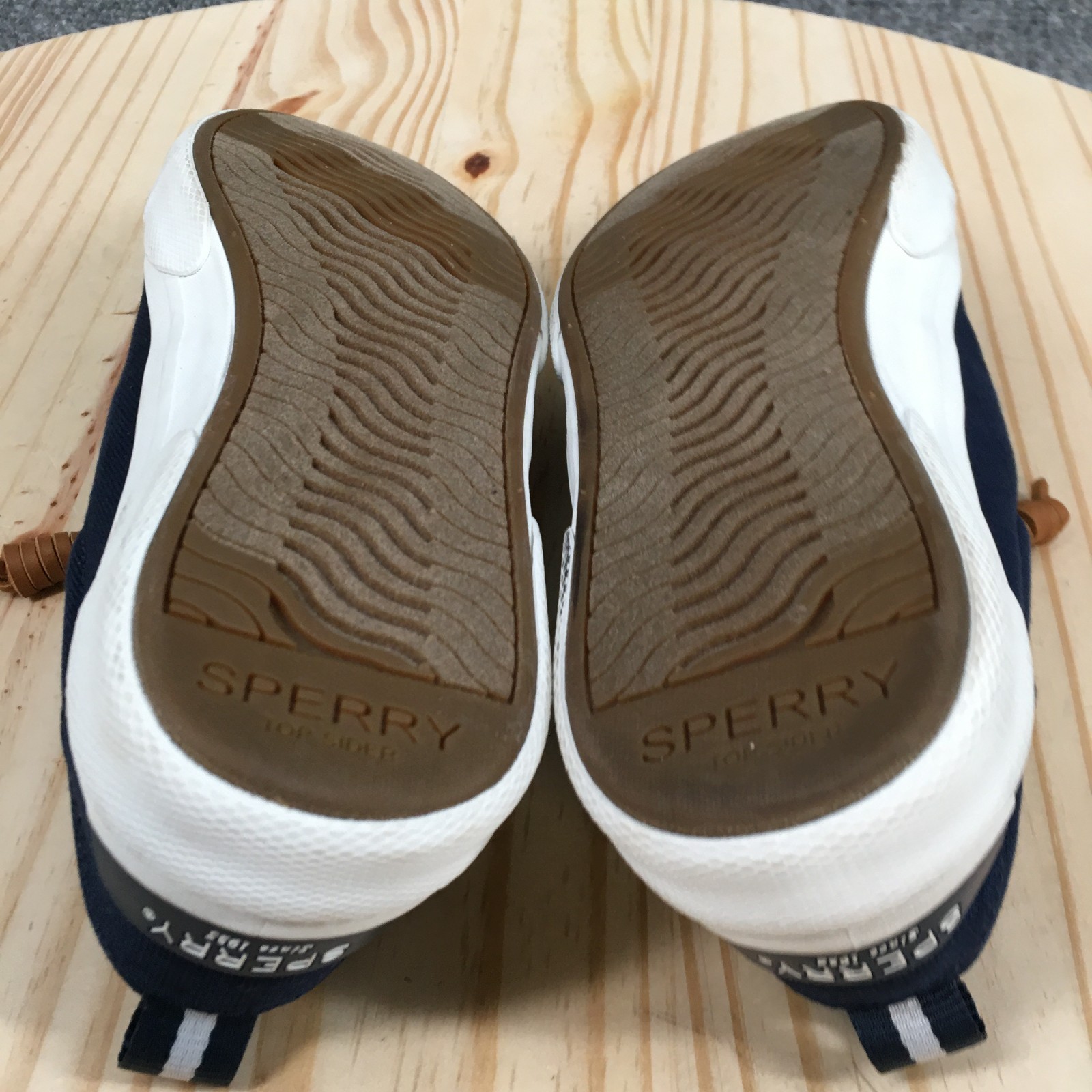 Sperry Shoes Womens 7.5 Pier Wave Sneakers Blue Canvas Lace Up Low Top STS 85104
