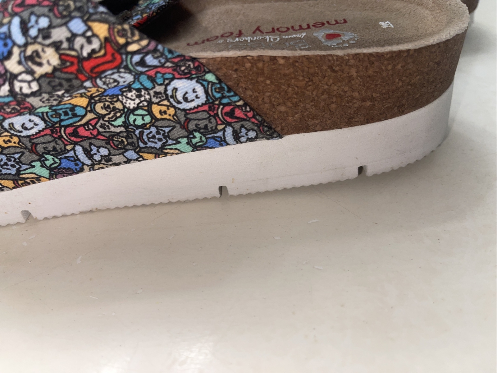 Bobs from Skechers Platform Bohemian Dog Print Double Buckle Sandals Sz 8 Mm15
