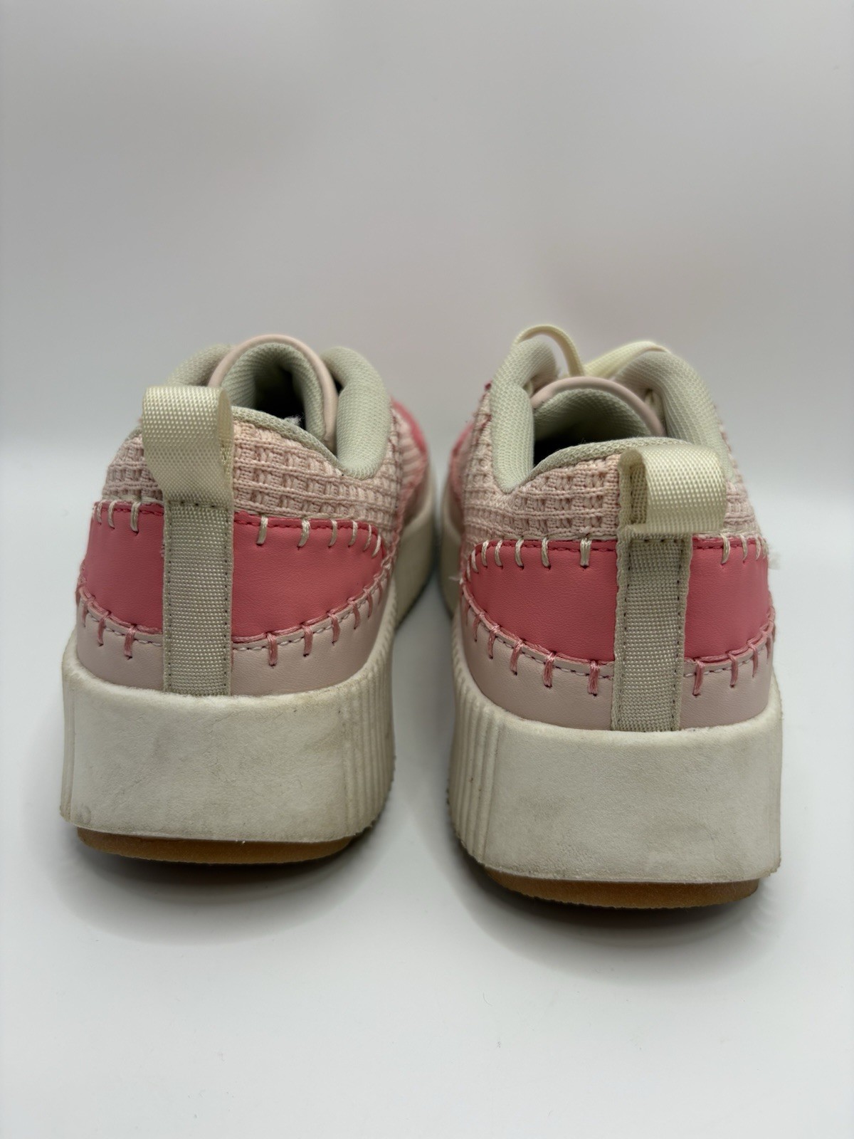 Pink Nicole Miller Brita Sneakers Shoes Women’s Woven Stitched 7.5