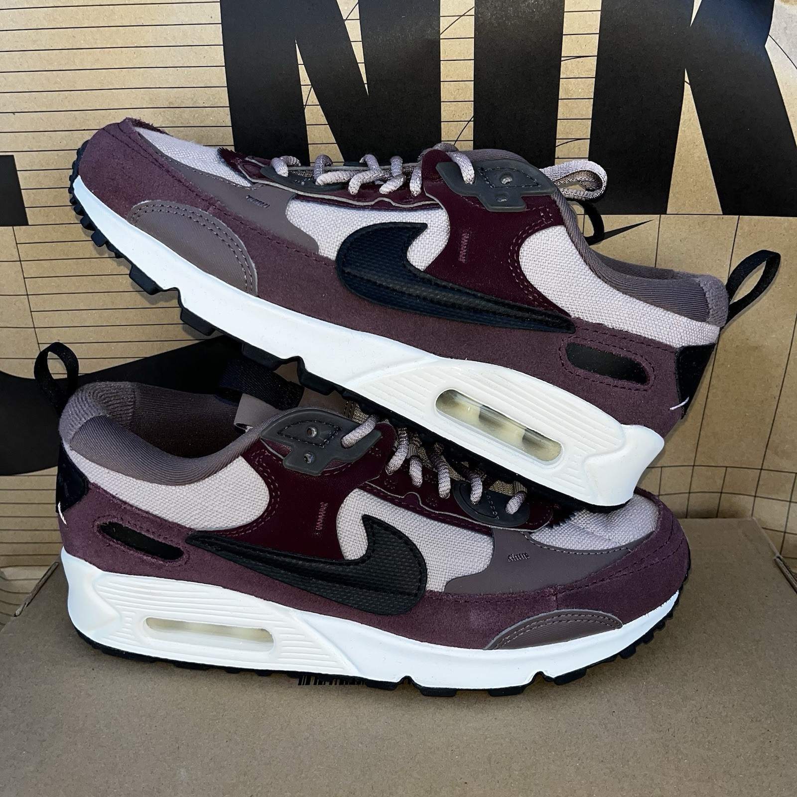 NEW Nike Air Max 90 Futura Diffused Taupe Plum Purple NBY DV7190-200 Women Sz 6