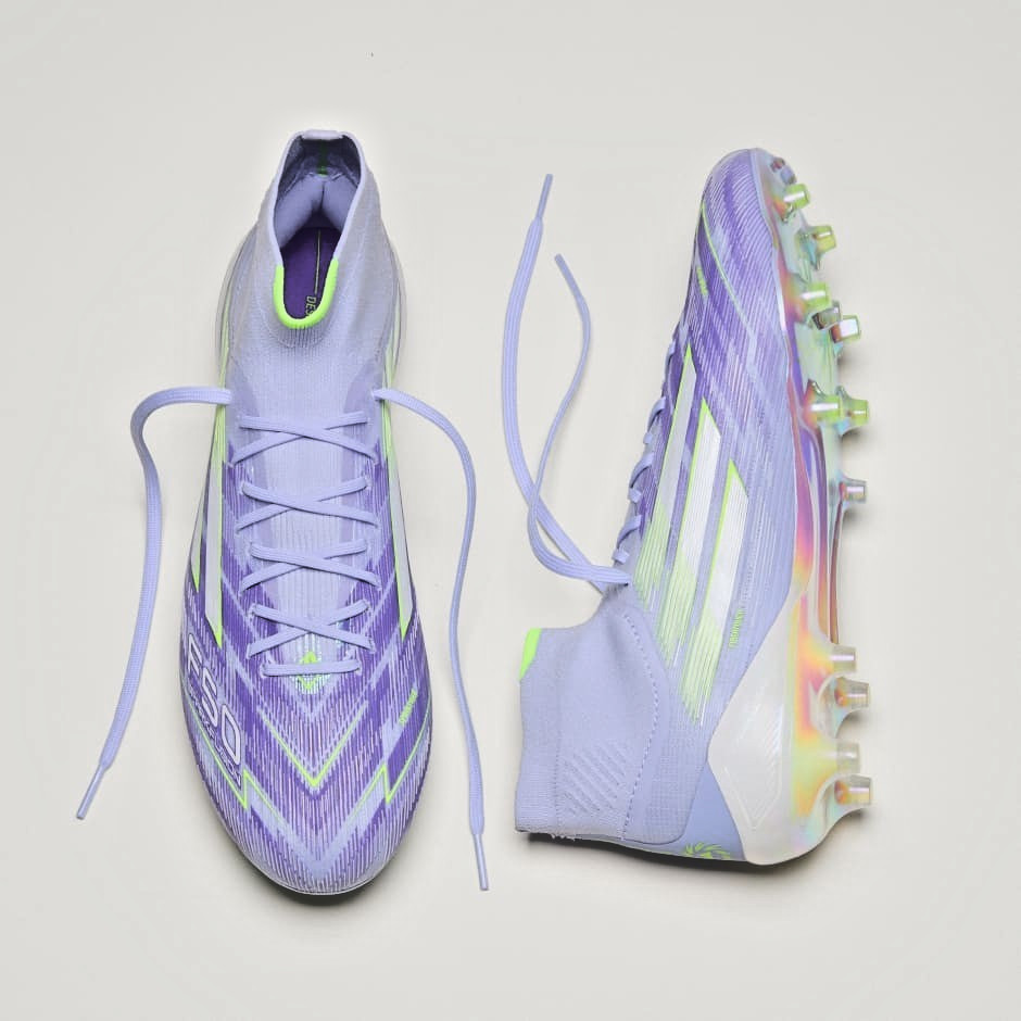 $260 Adidas F50 Sparkfusion Elite Mid FG Soccer Cleats Violet Women’s 8 / Mens 7