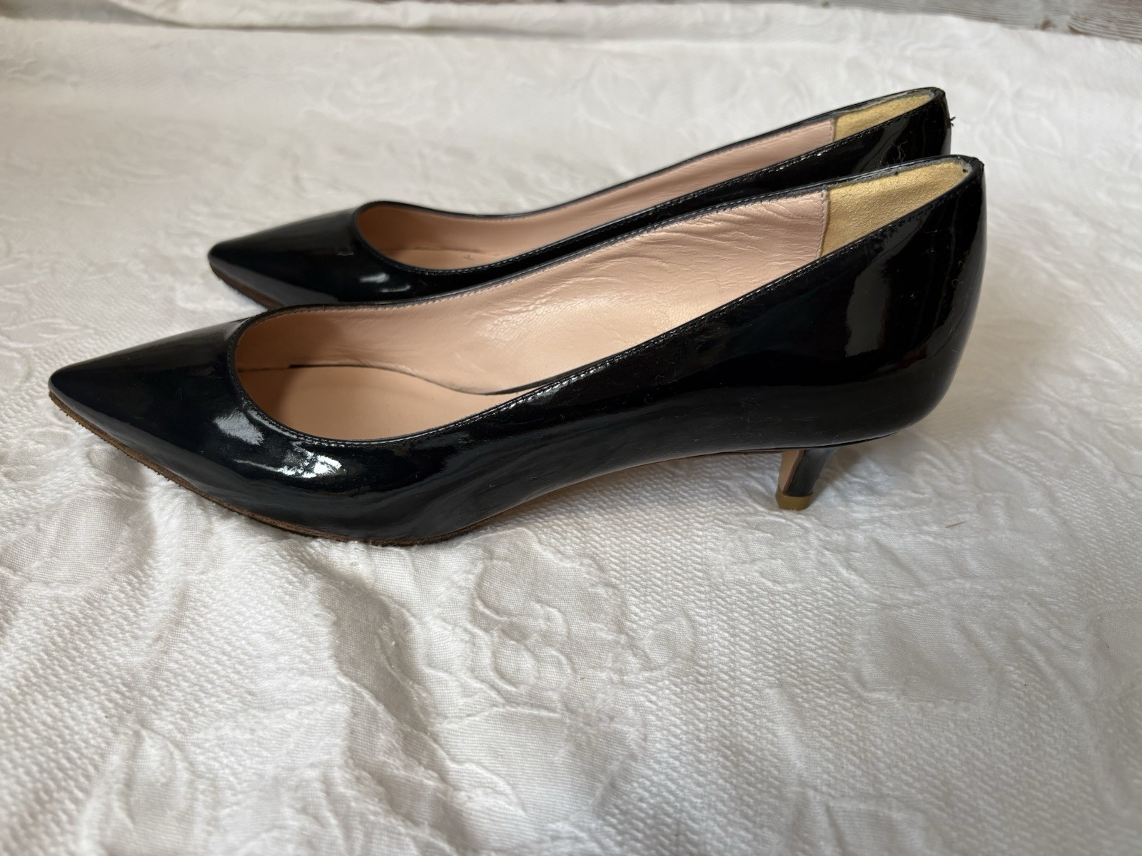 FABIO RUSCONI Black Patent Leather Pumps Women’s Made in Italy EU 38