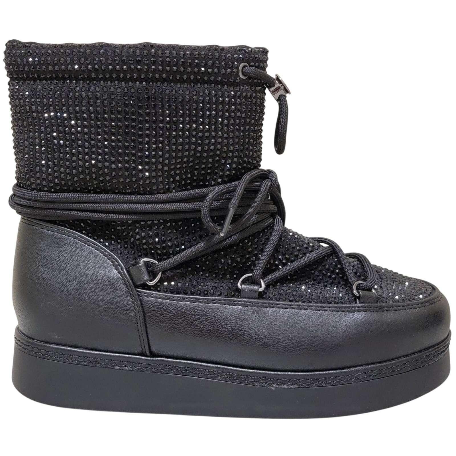 INC INTL Concepts Brooklynn Platform Rhinestone Covered Booties Size US 6M Black