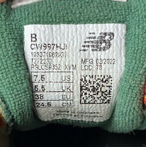 New Balance 997H Size 7.5 W Multicolor Athletic Shoes