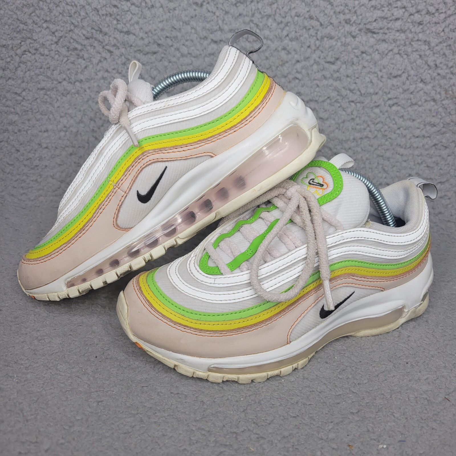 Nike Air Max 97 Feel Love Women’s Size 6.5 White Pink Green Black FD0870-100