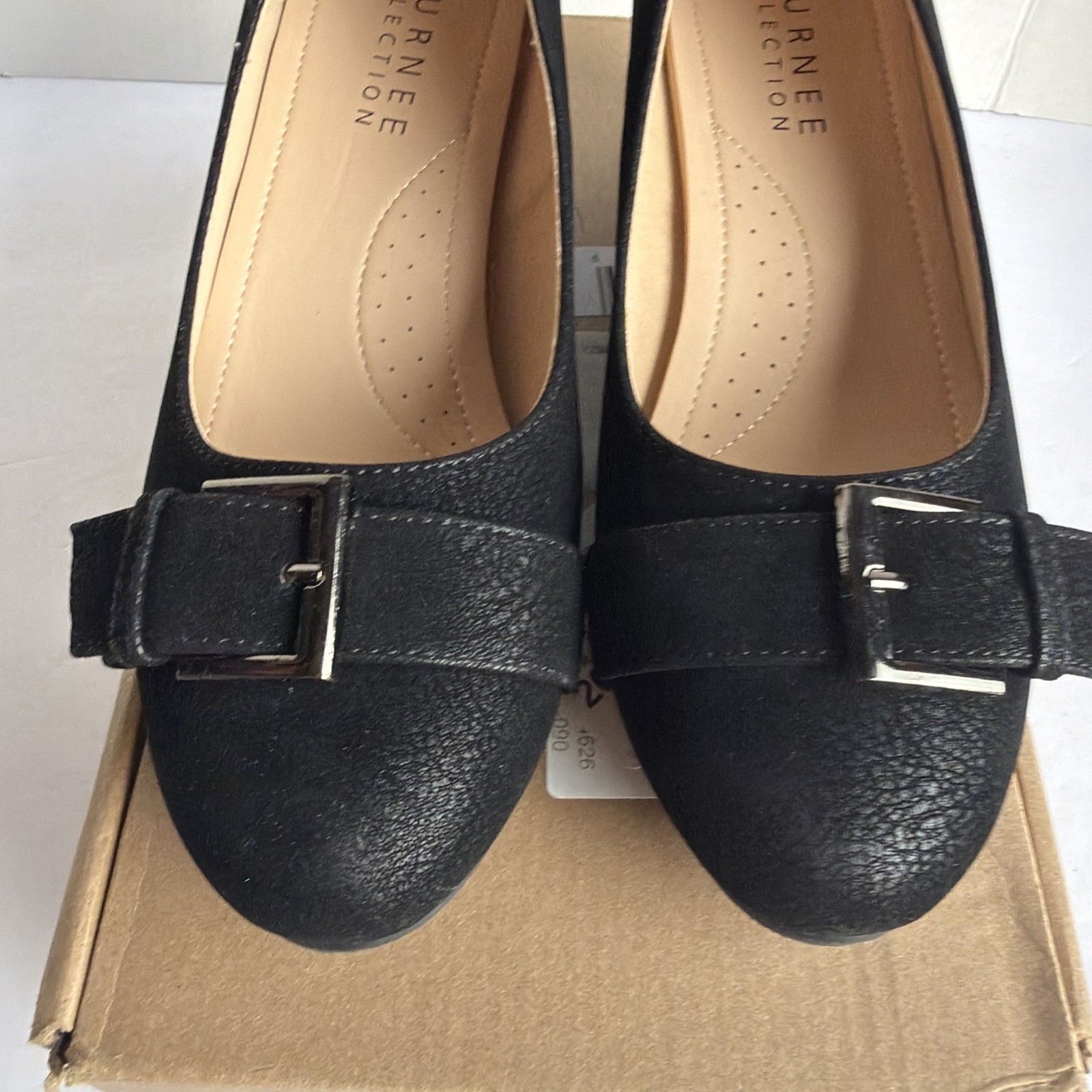 Journee Collection Graysn Wedge Pump, Faux Suede Black, 9 Women’s Shoes