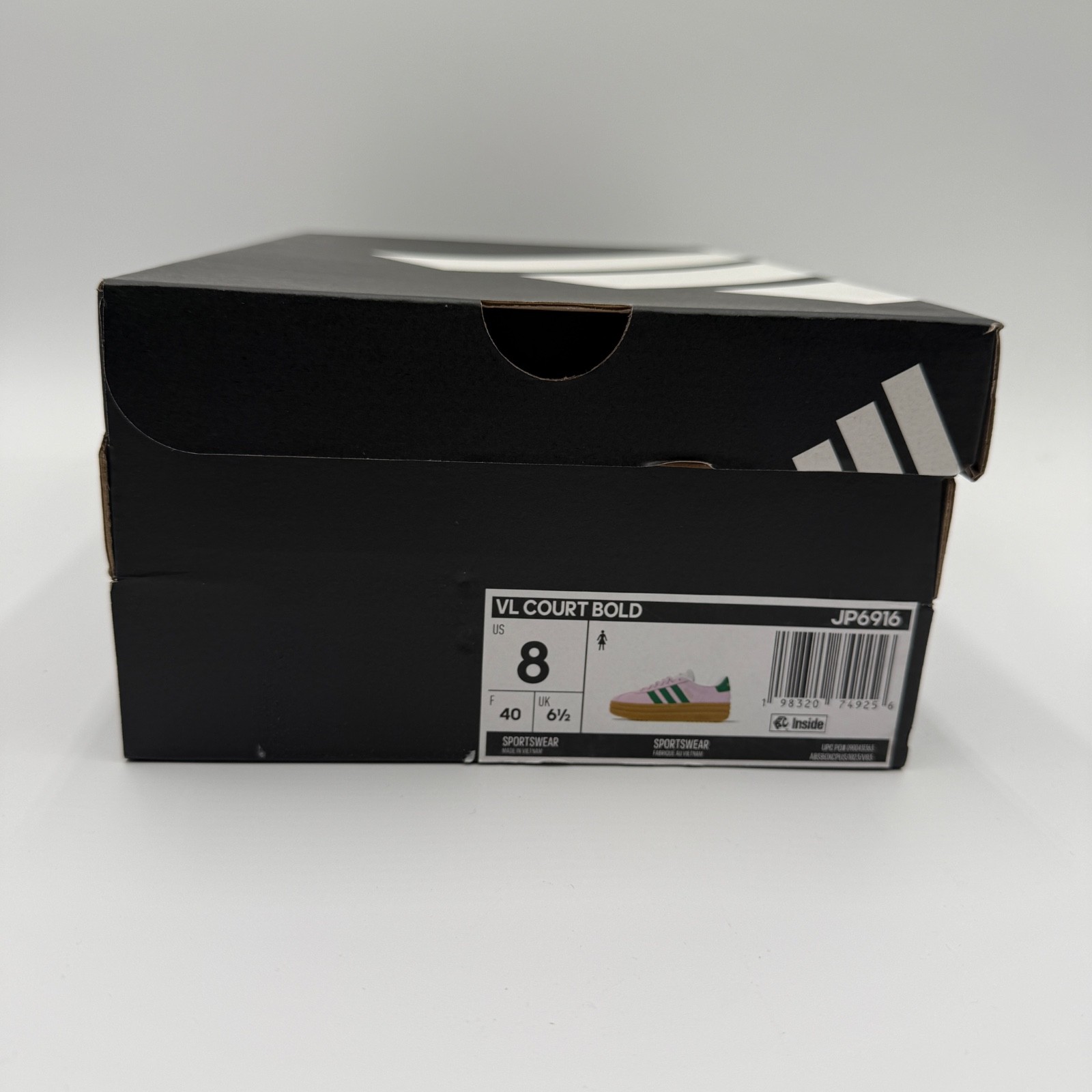 Adidas Women’s Size 8 VL Court Bold Clear Pink Green Platform Sneaker NEW JP6916