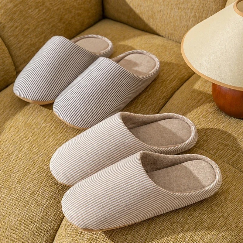Unisex Soft Fur House Slippers Indoor Non Slip Flat Slide Bedroom Shoes Cozy