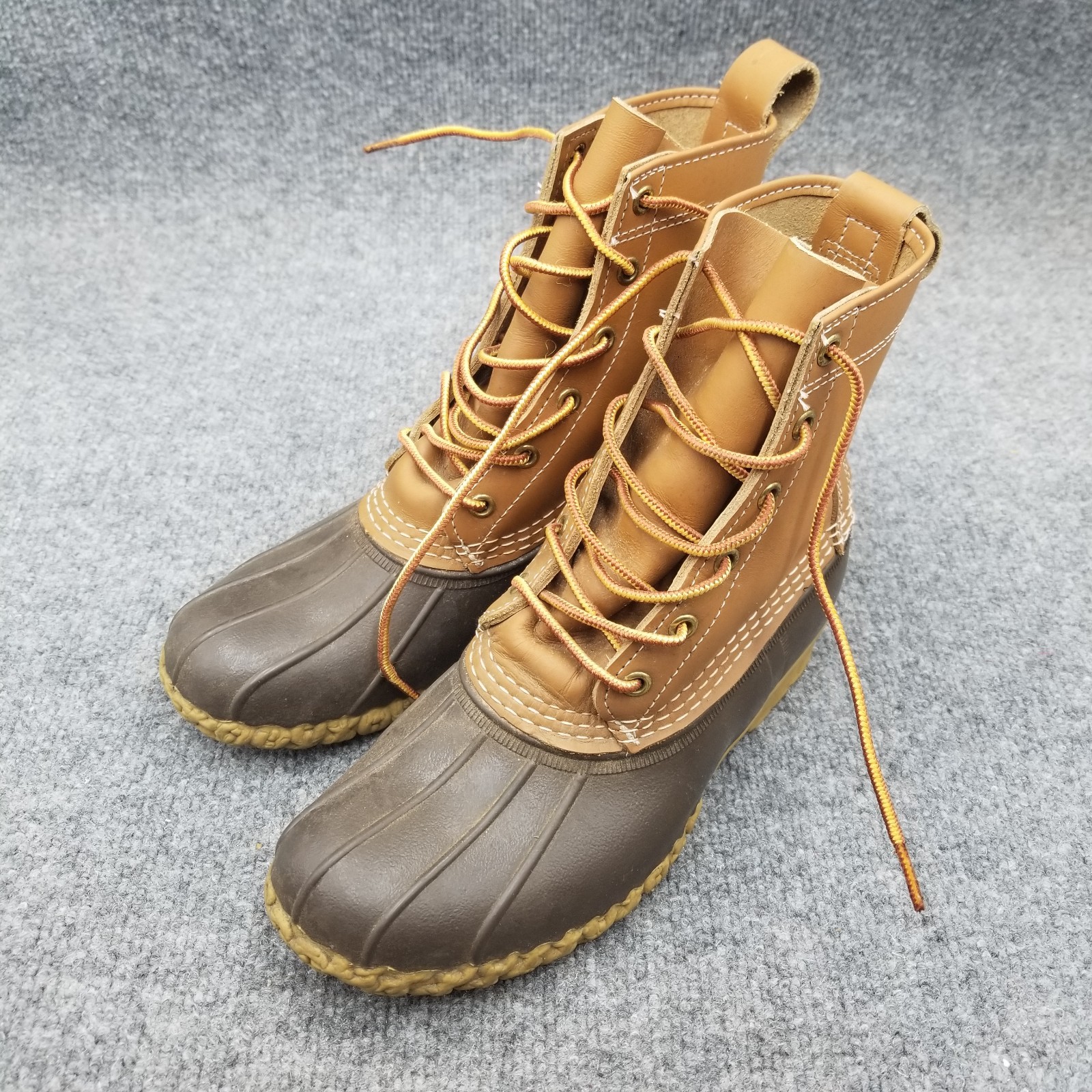 Vintage LL Bean Boots Womens Size 7 Unlined Maine Hunting Shoe Duck Brown
