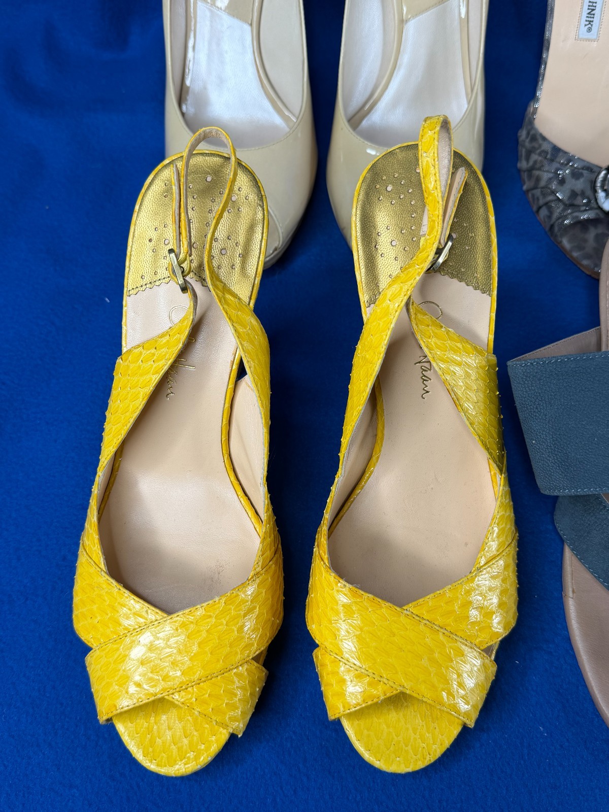 SIZE 8-8 1/2 LOT OF 8 PAIRS OF WOMENS SHOES INCLUDING DIOR & OTHER BRANDS