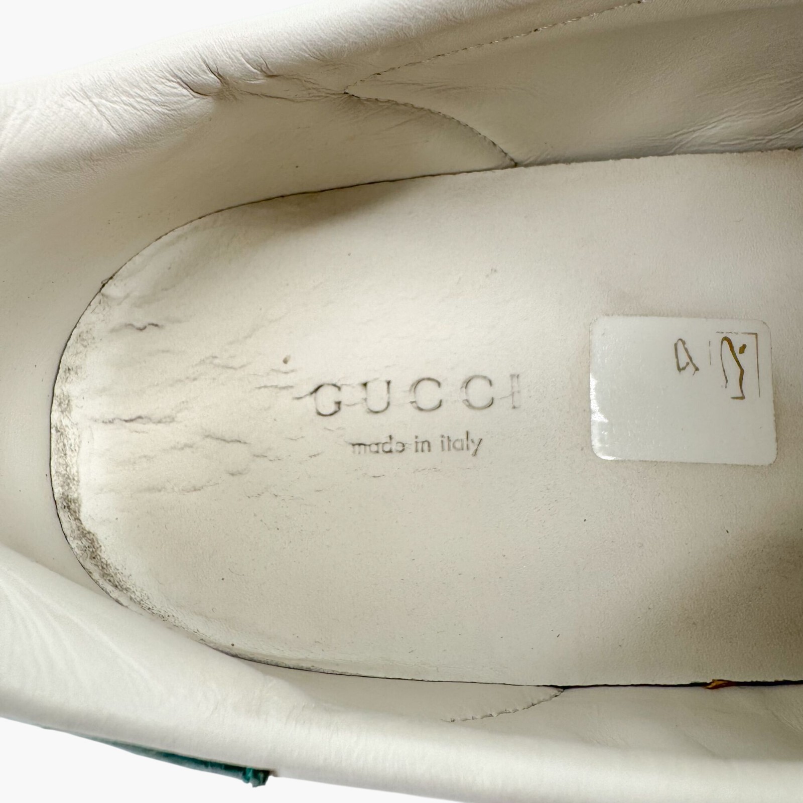 Gucci Ace Pearl Sneakers Size 36.5 US 6.5 White Leather Stud Spike Low Top Shoe