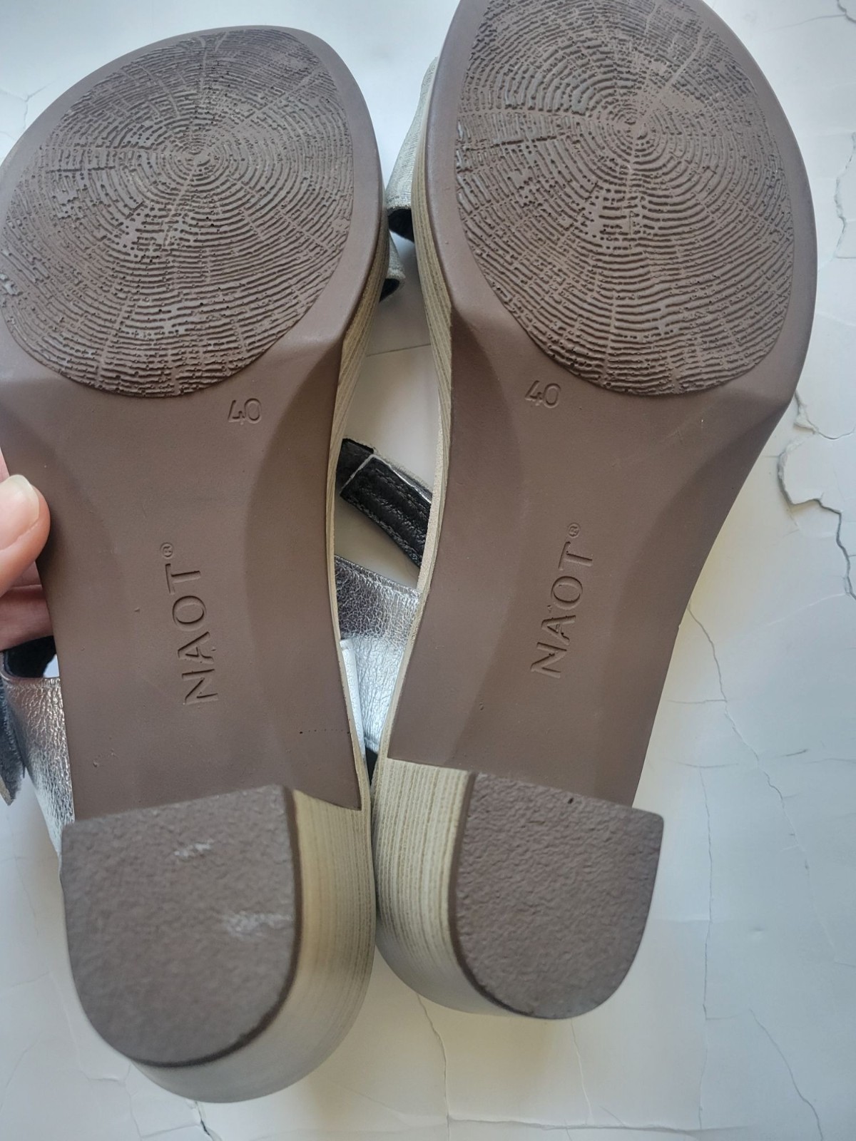 Naot Slingback Mid (2-2.9 in) Heel Height Sandals for Women Size 40 (9) Casual