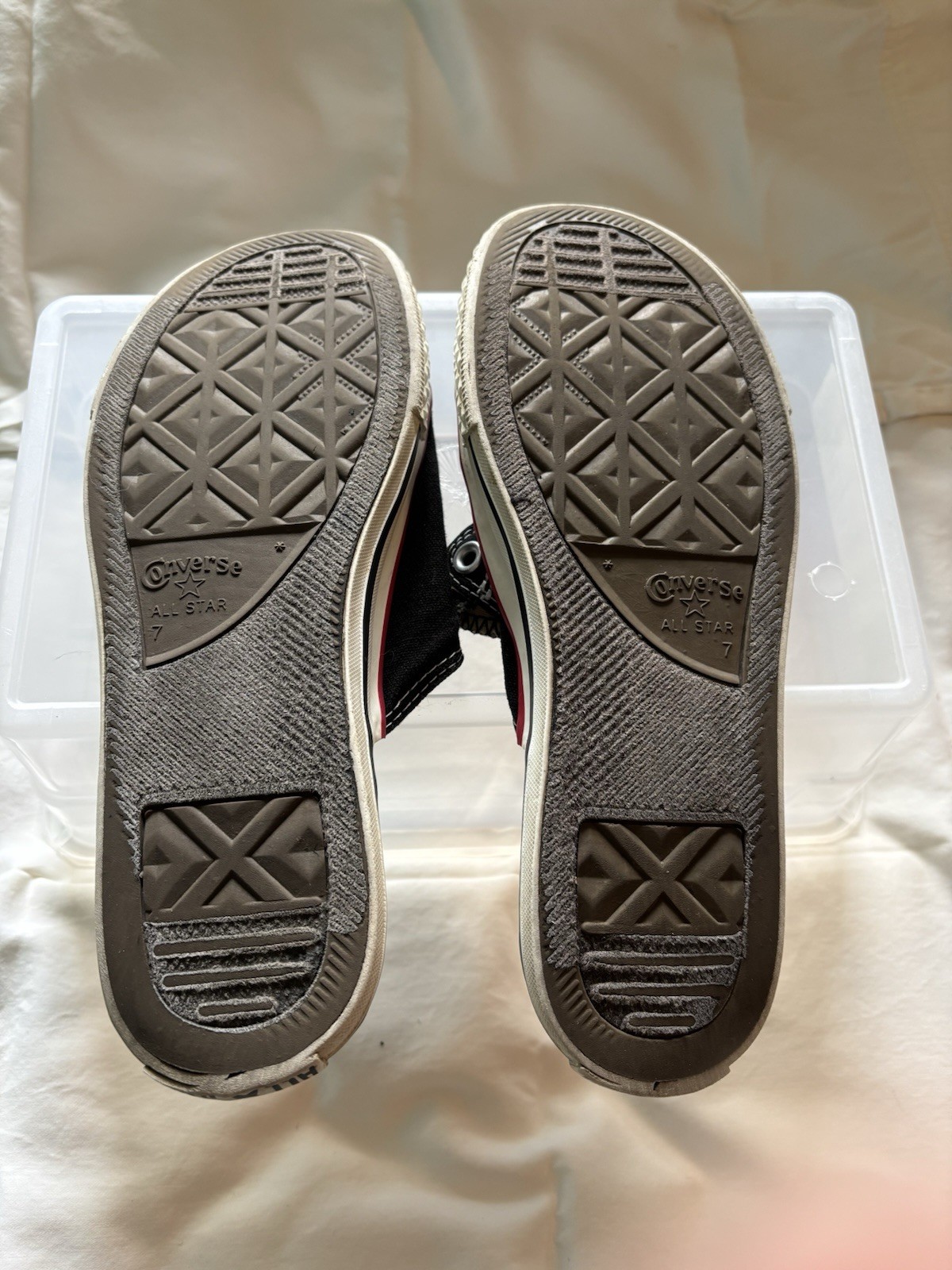 Converse Women’s Black Canvas Slide Sandals Slip-On Open Toe Logo US 9
