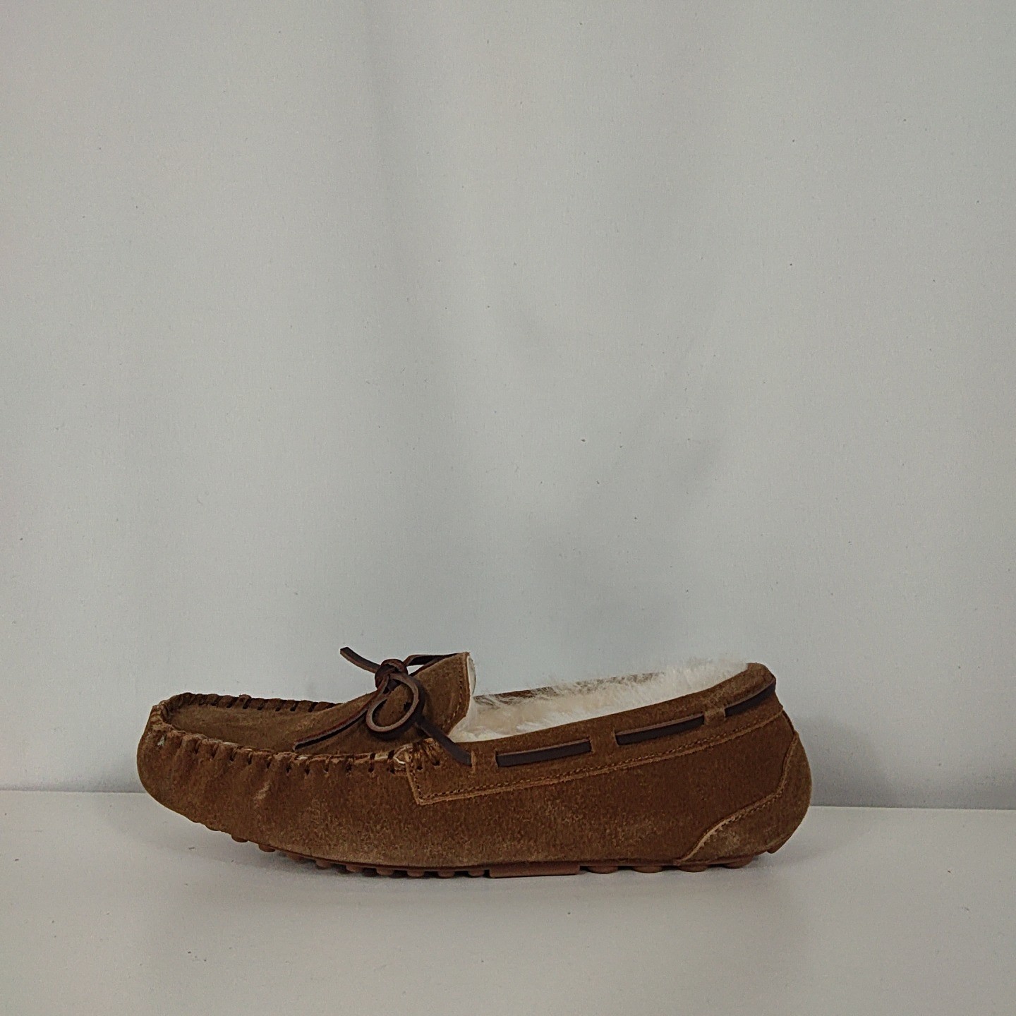 Quince Women Australian Shearling Moccasin Slipper Pecan Shoes 7