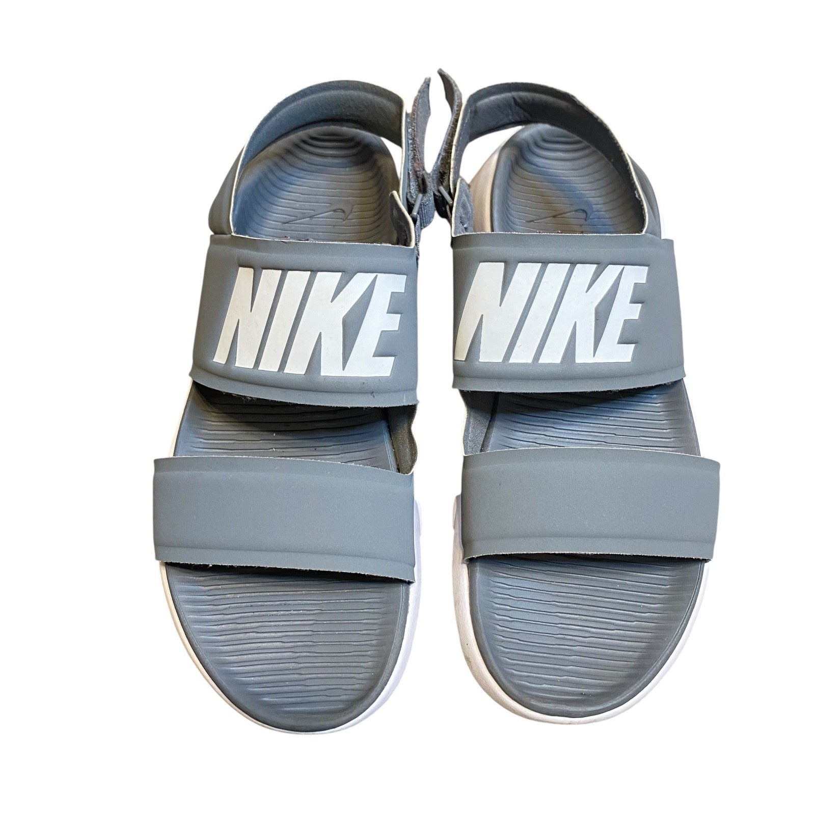 Nike Sandals Women 7M EU 38 Gray Flats Sport Casual Travel TANJUN