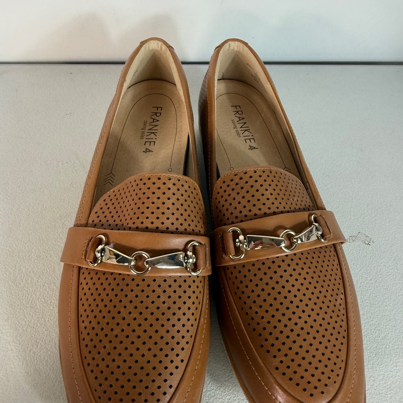 Frankie 4 Jenn Tan Brown Leather Slip On Women’s US 13 UK 10.5 EUR 45 Near New
