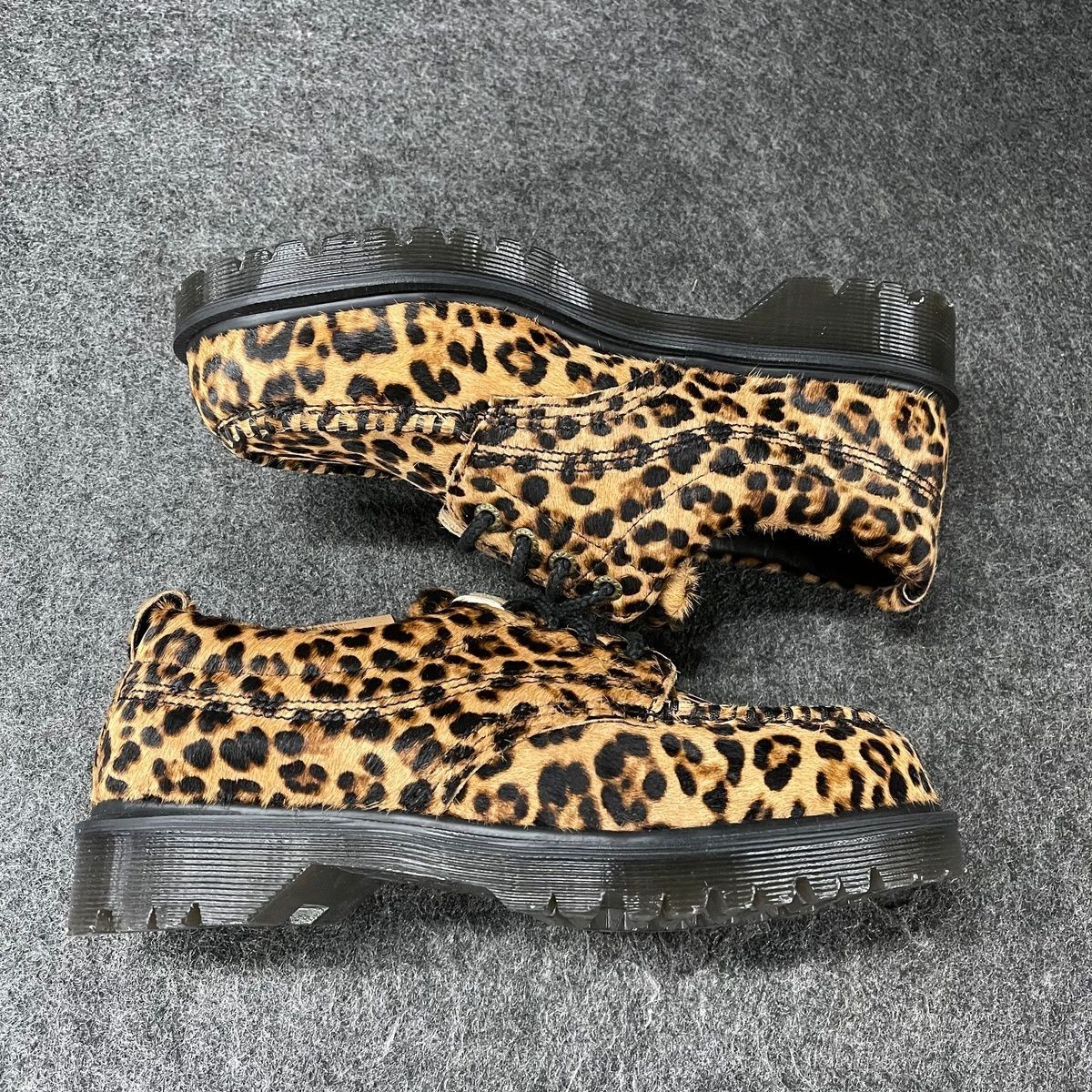 DR.MARTENS Lowell Moc Toe Shoes Unisex Size M7/W8 Archive Leopard