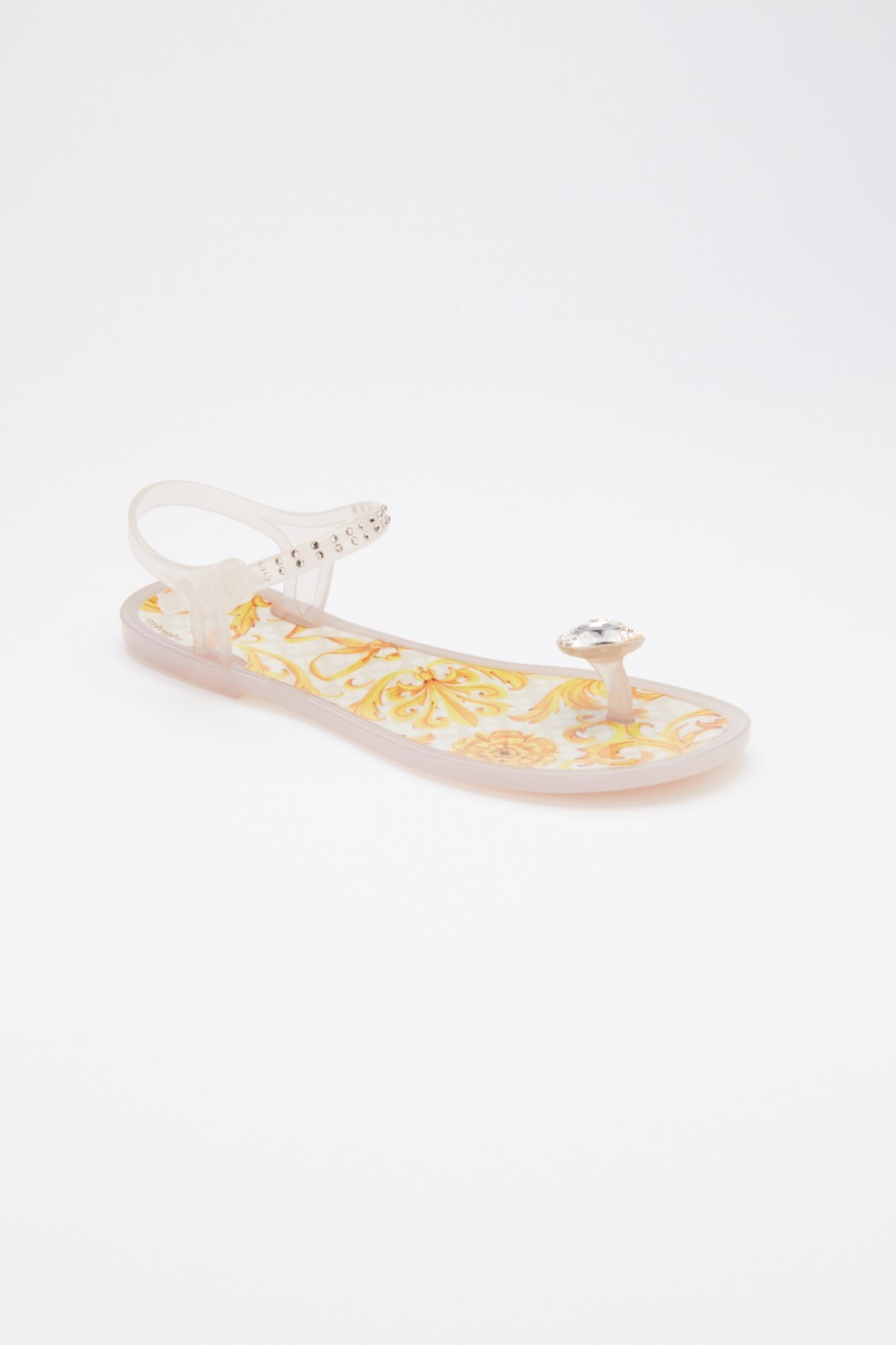 Women Sandals with Swarovski Crystal – Ivory Size 38 (US 7 – 7 1/2) Menghi