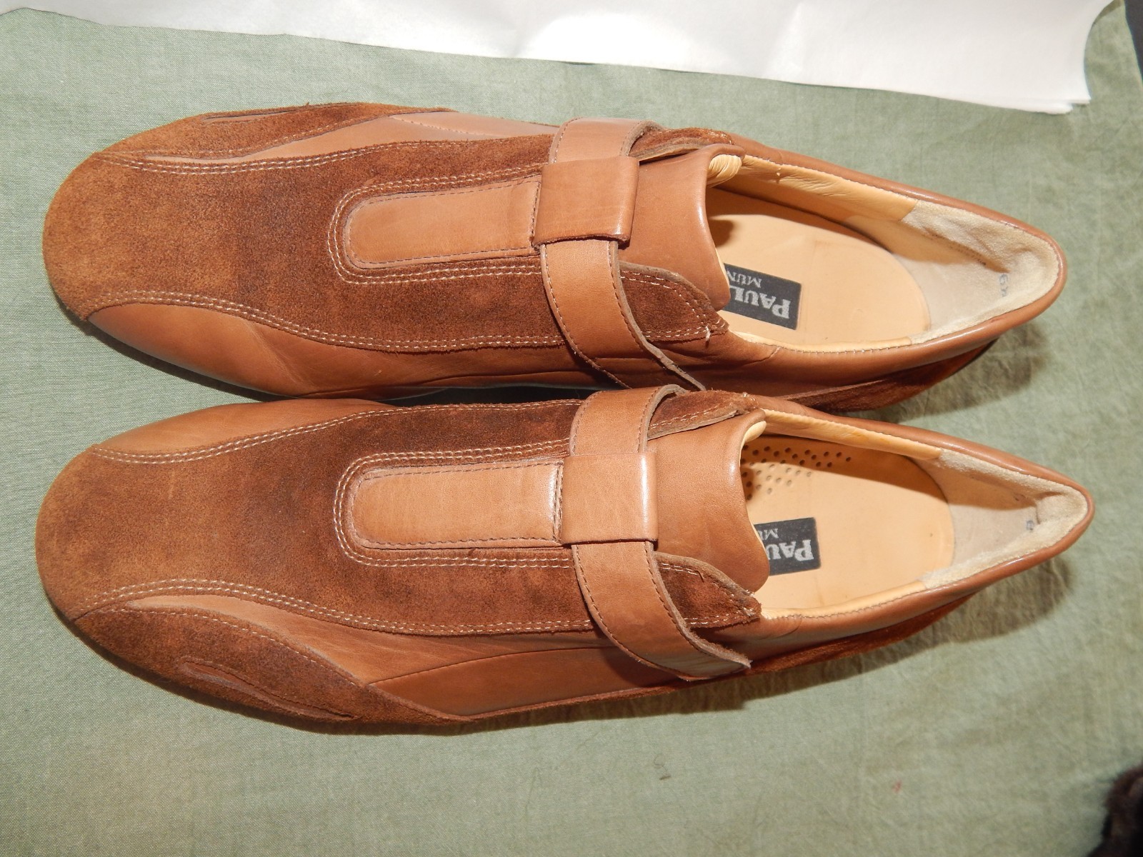 Paul Green Munchen Beige Sneakers: Genuine Leather & Suede; Size 9.5, Austria